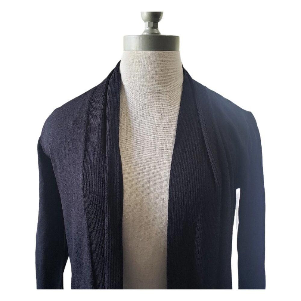 Elie Tahari CT1654 Elie Tahari Black Open A-Symmetrical Cardigan SP Size S / US 4 / IT 40 - 3 Thumbnail
