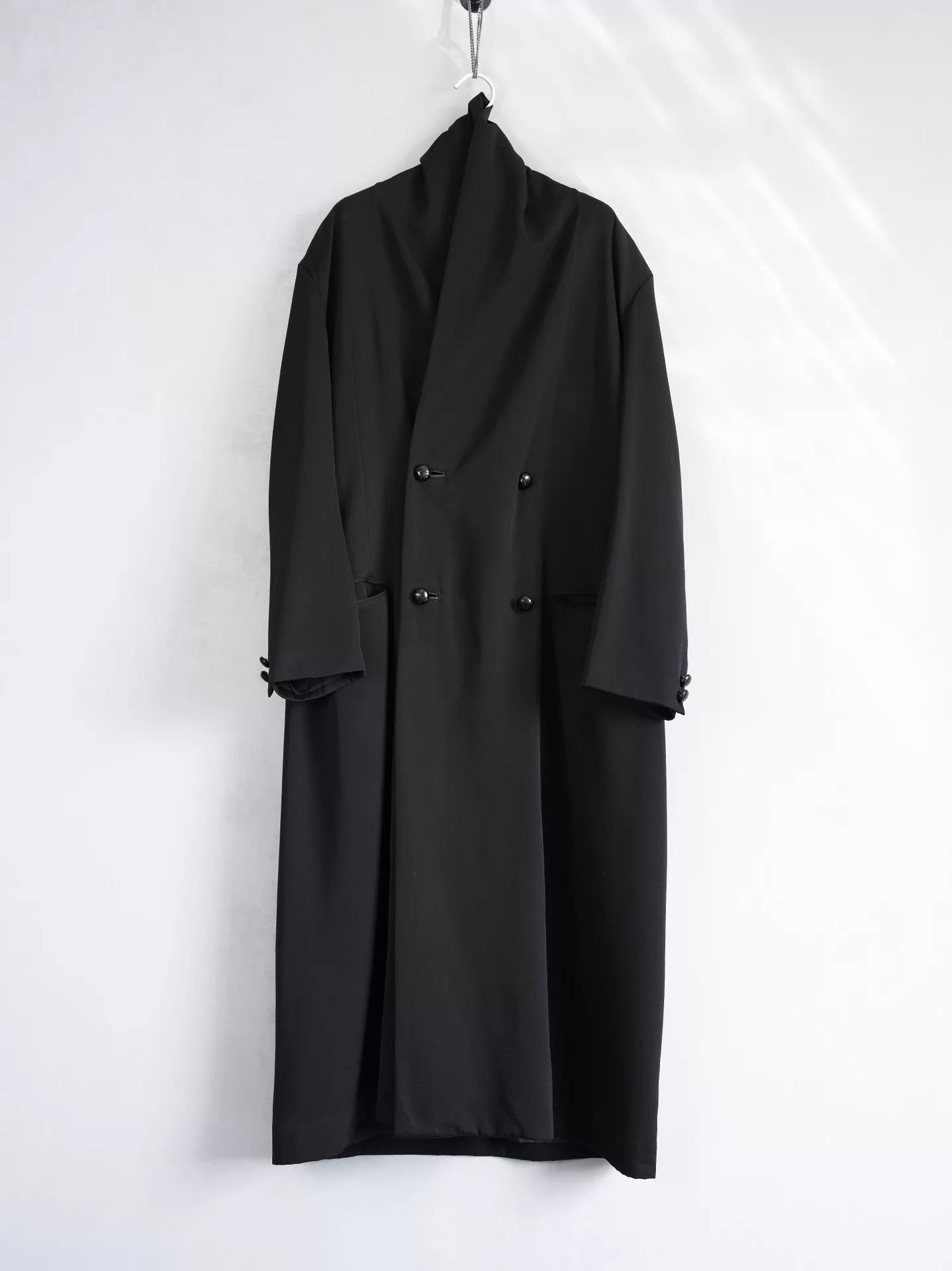 Yohji Yamamoto Yohji Yamamoto 85AW Big Silhouette Shawl Collar Coat Size US L / EU 52-54 / 3 - 1 Thumbnail