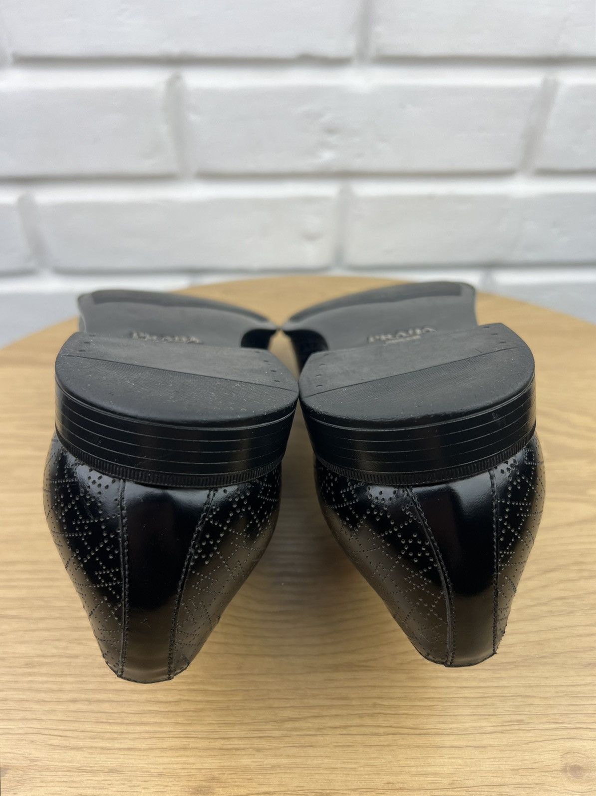 Prada PRADA MILANO Derby Leather Shoes Pattern Black Men’s Size US 8.5 / EU 41-42 - 11 Thumbnail