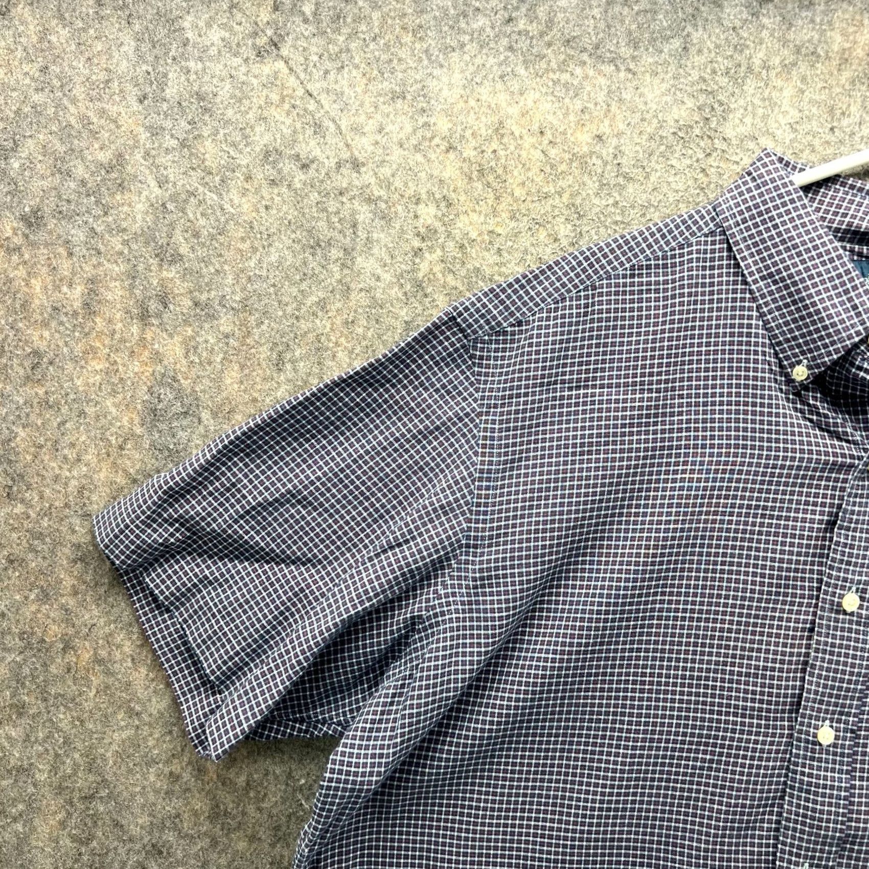Ralph Lauren VINTAGE Ralph Lauren Shirt Men XL Blue Windowpane Button Down Classic Short Sleeve Vtg Size US XL / EU 56 / 4 - 3 Thumbnail