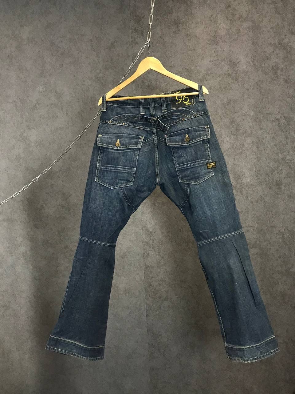G-Star G Star Raw vintage biker distressed denim jeans Size US 34 / EU 50 - 7 Thumbnail