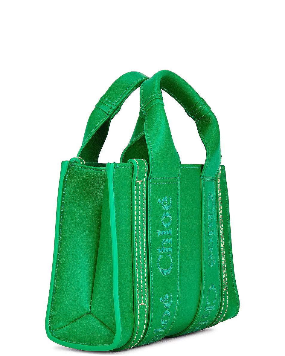 Chloe o1loc1c1024 Mini Woody Tote in Green Size ONE SIZE - 4 Thumbnail
