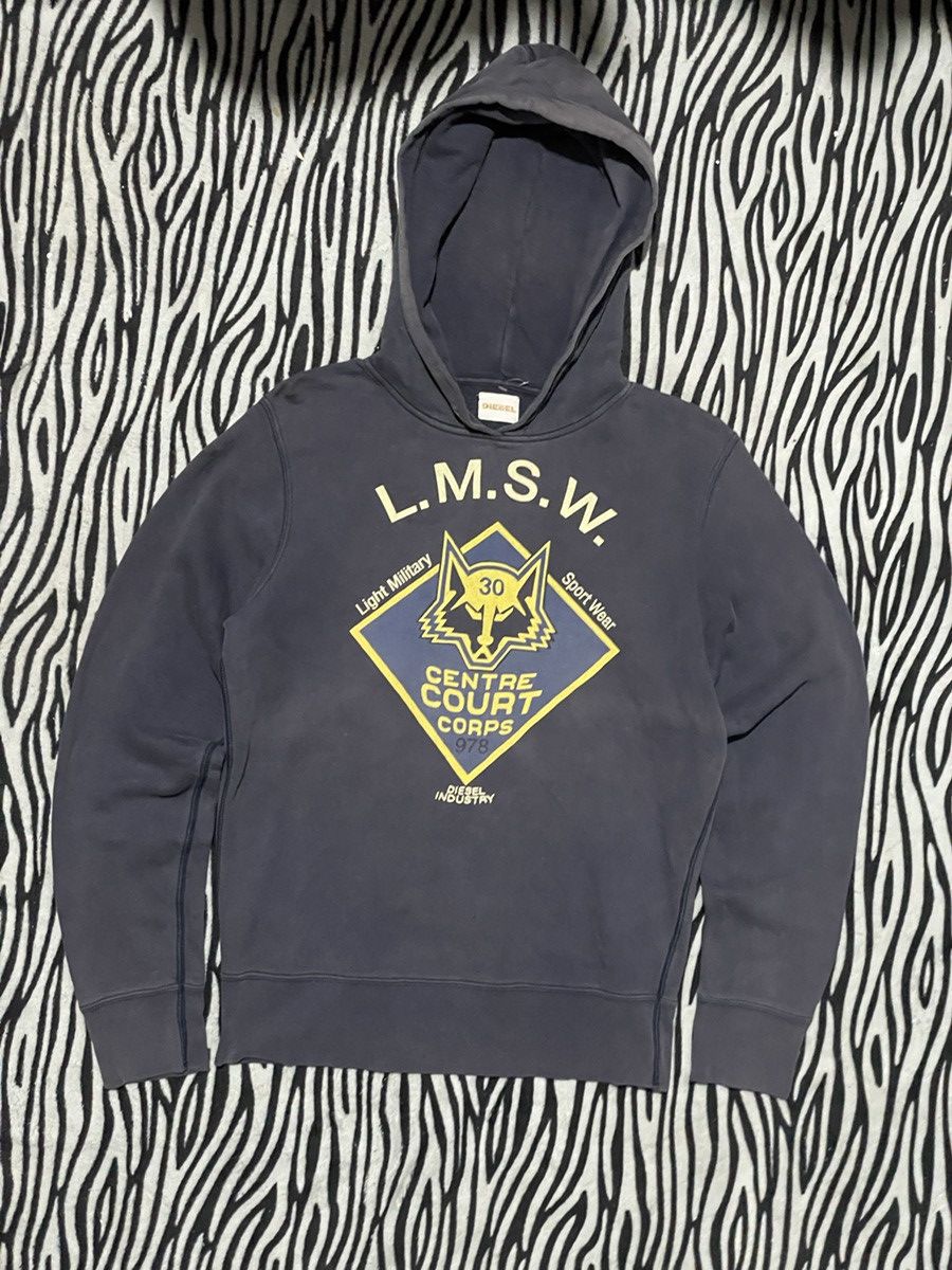 Diesel × Vintage Vintage Sunfaded Diesel Light L.M.S.W Hoodie Size US L / EU 52-54 / 3 - 2 Thumbnail