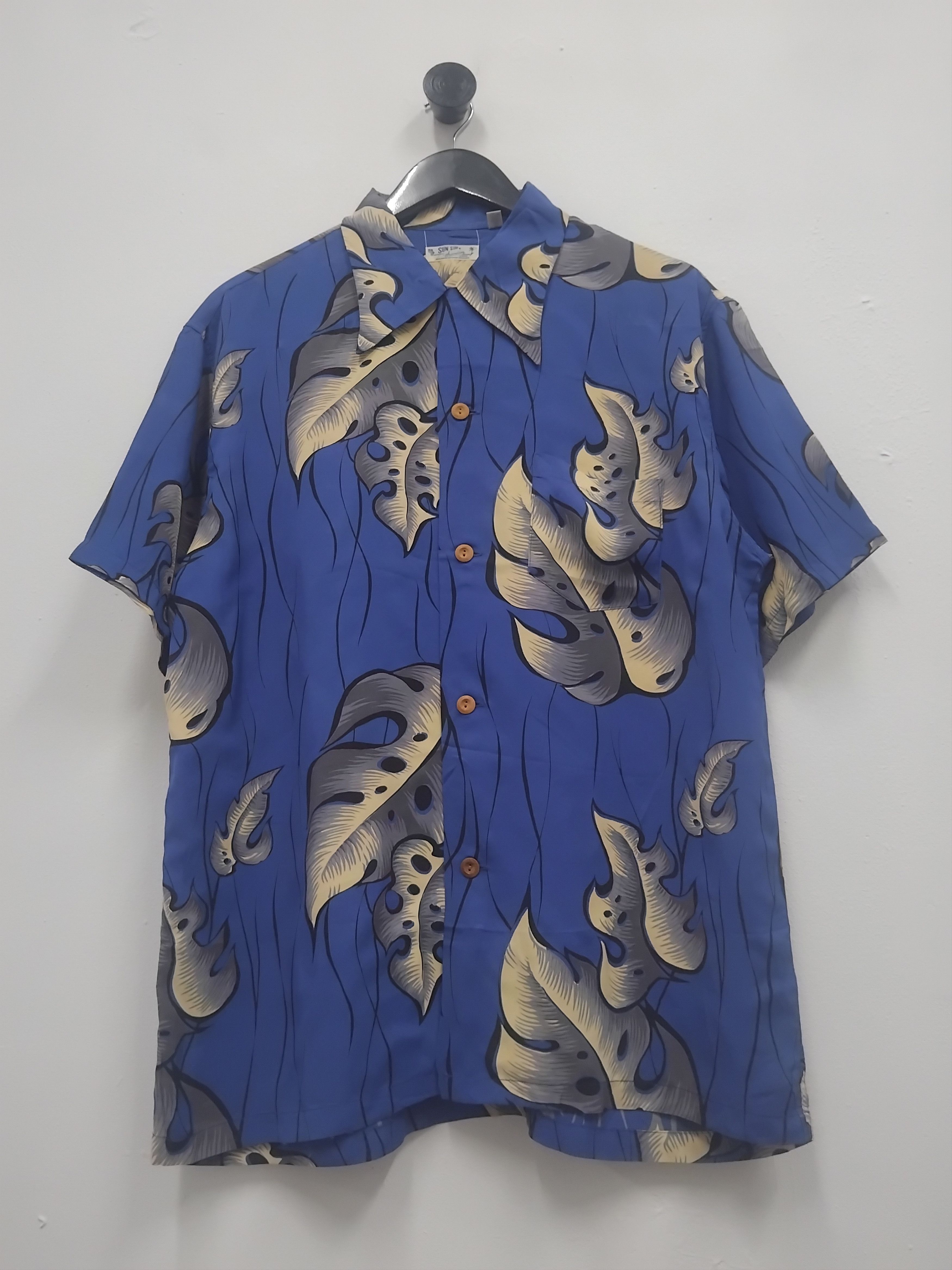 Sugar Cane Sun surf Leaf Tree Japanese brand Hawaiian Shirt Size US L / EU 52-54 / 3 - 10 Thumbnail