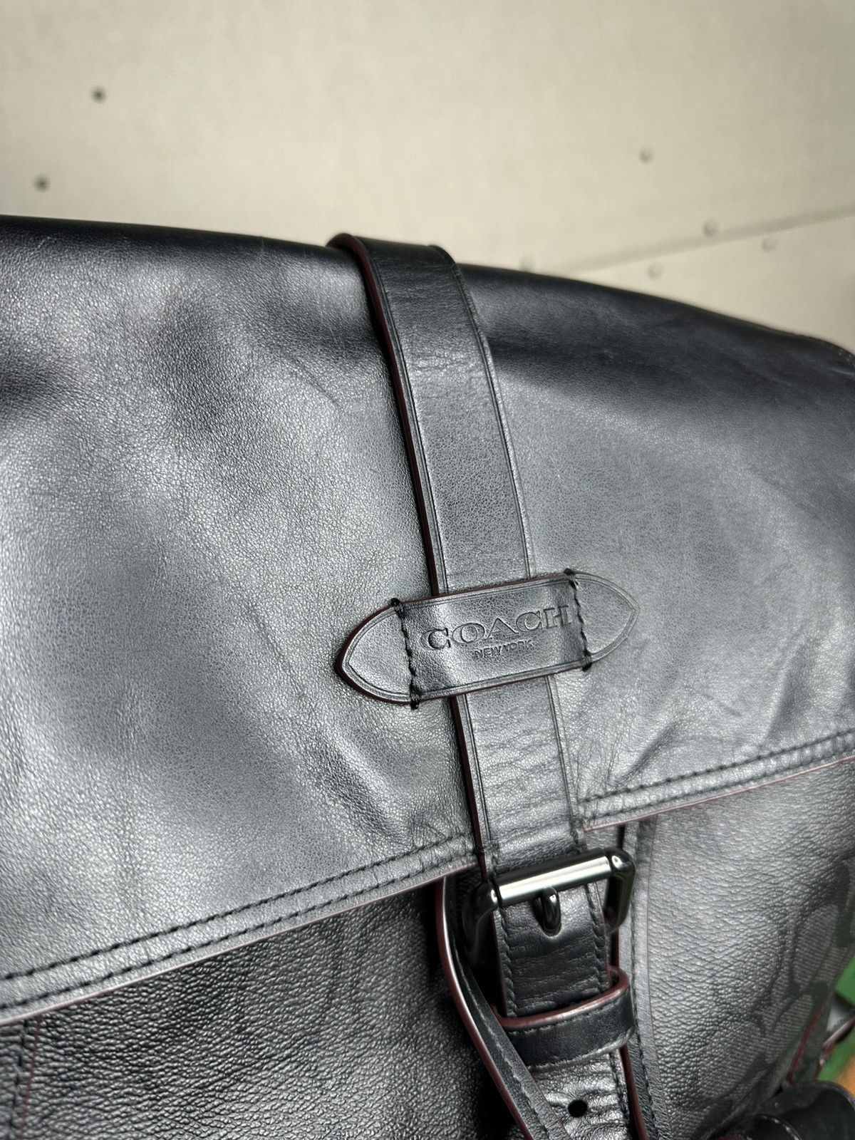 Coach Coach Signature Canvas Leather Flap Hudson Backpack Bag Size ONE SIZE - 13 Thumbnail