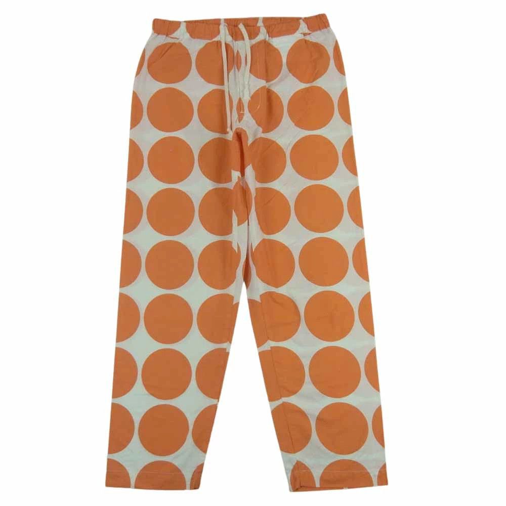 Comme des Garcons Homme Plus Easy Pants Polka dot drawstring cotton full length Orange Size US 28 / EU 44 - 1 Thumbnail
