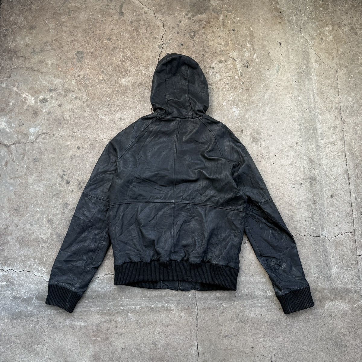 If Six Was Nine Arvust Avant Garde Hooded Leather Jacket Size US L / EU 52-54 / 3 - 2 Thumbnail