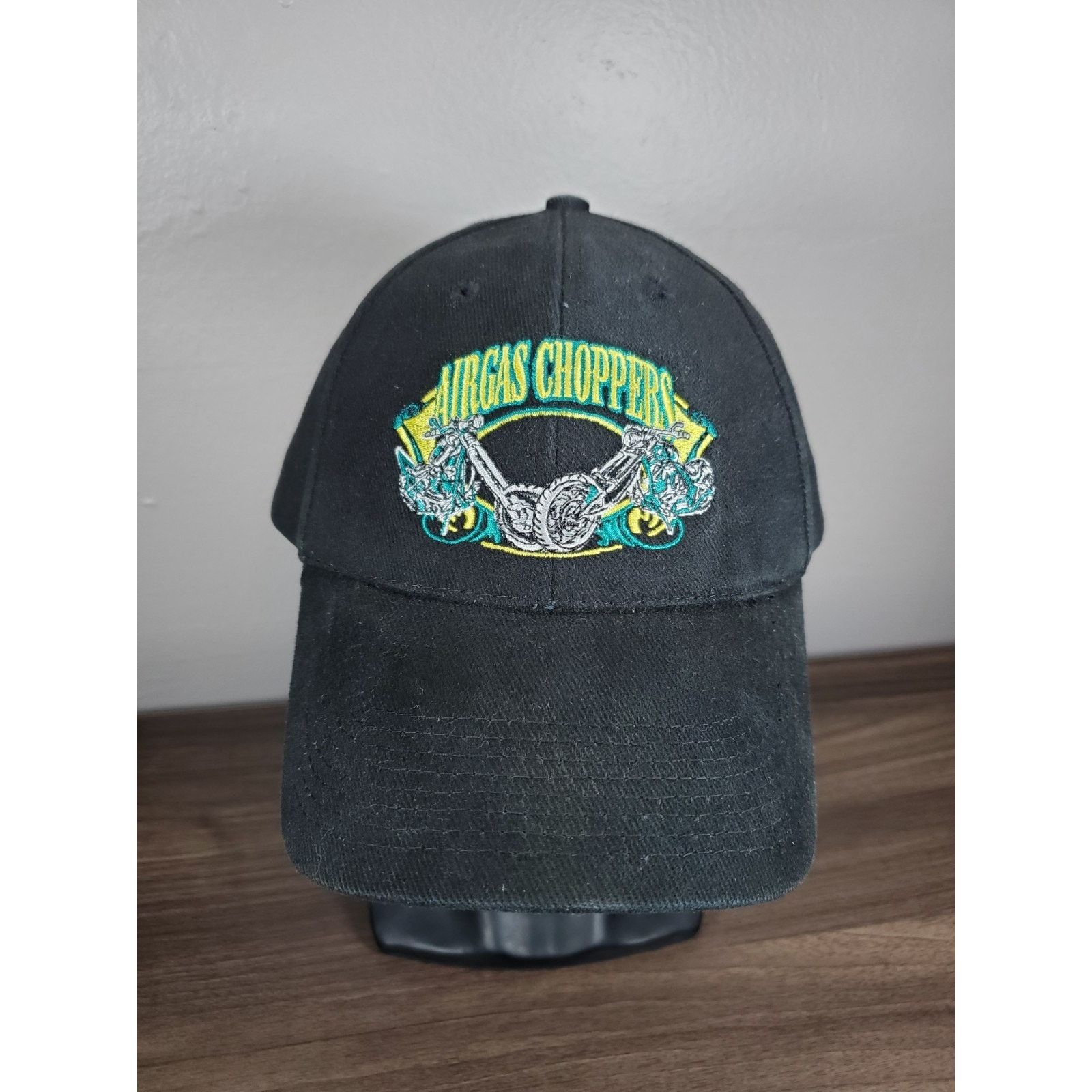 Vintage Airgas Choppers Motorcycle Hat Strap Back Cap Adjustable Size ONE SIZE - 1 Thumbnail
