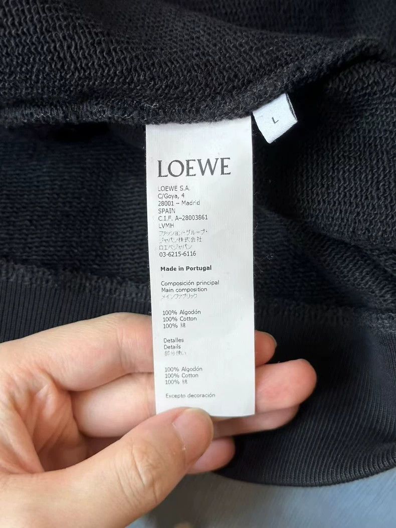 Loewe LOEWE Black embroidered hoodie Size L / US 10 / IT 46 - 3 Thumbnail