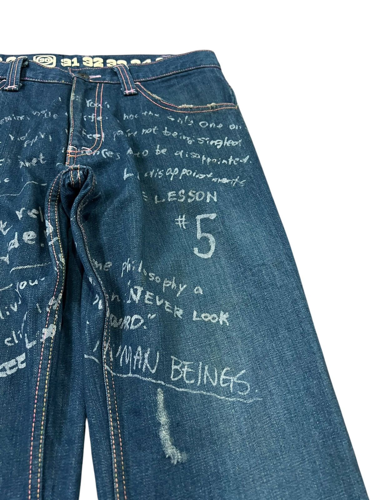 If Six Was Nine × Le Grande Bleu (L.G.B.) JAMGLE JAM JAPAN FLARE DISTRESS JEANS Size US 32 / EU 48 - 6 Thumbnail