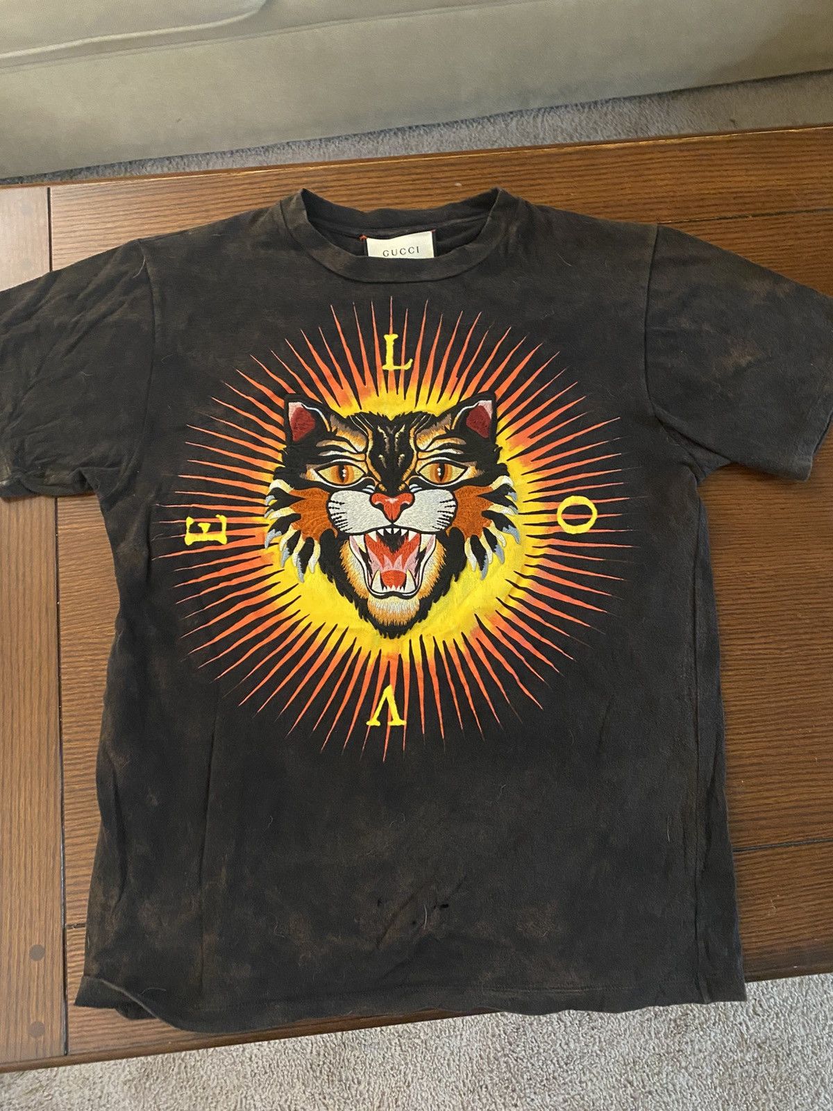 グッチ　Tシャツ　10A ネコ　Black cat ミケーレ s-l400.jpg