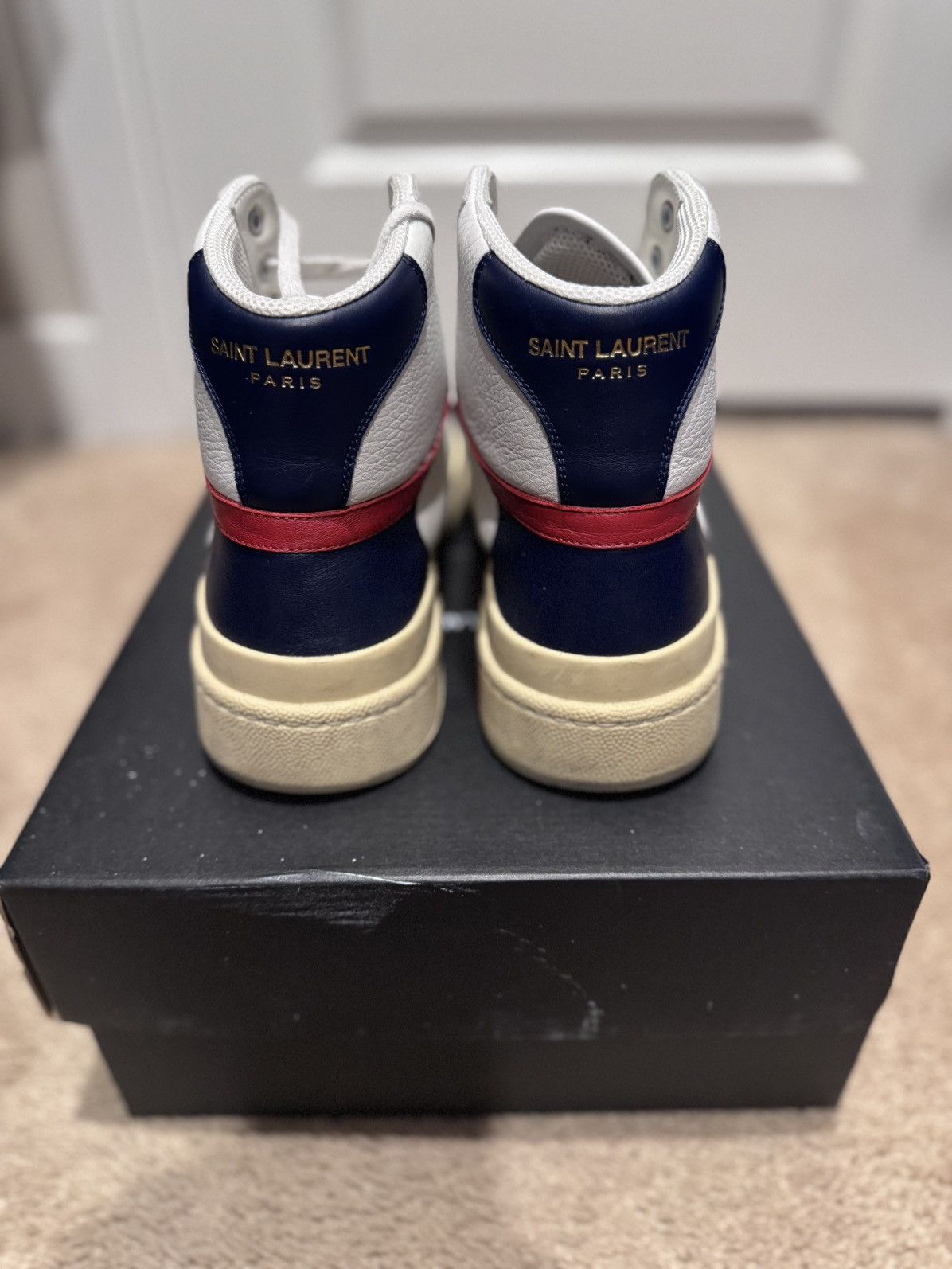 Saint Laurent Paris Saint Laurent High Top Trainers Size US 8.5 / EU 41-42 - 3 Thumbnail