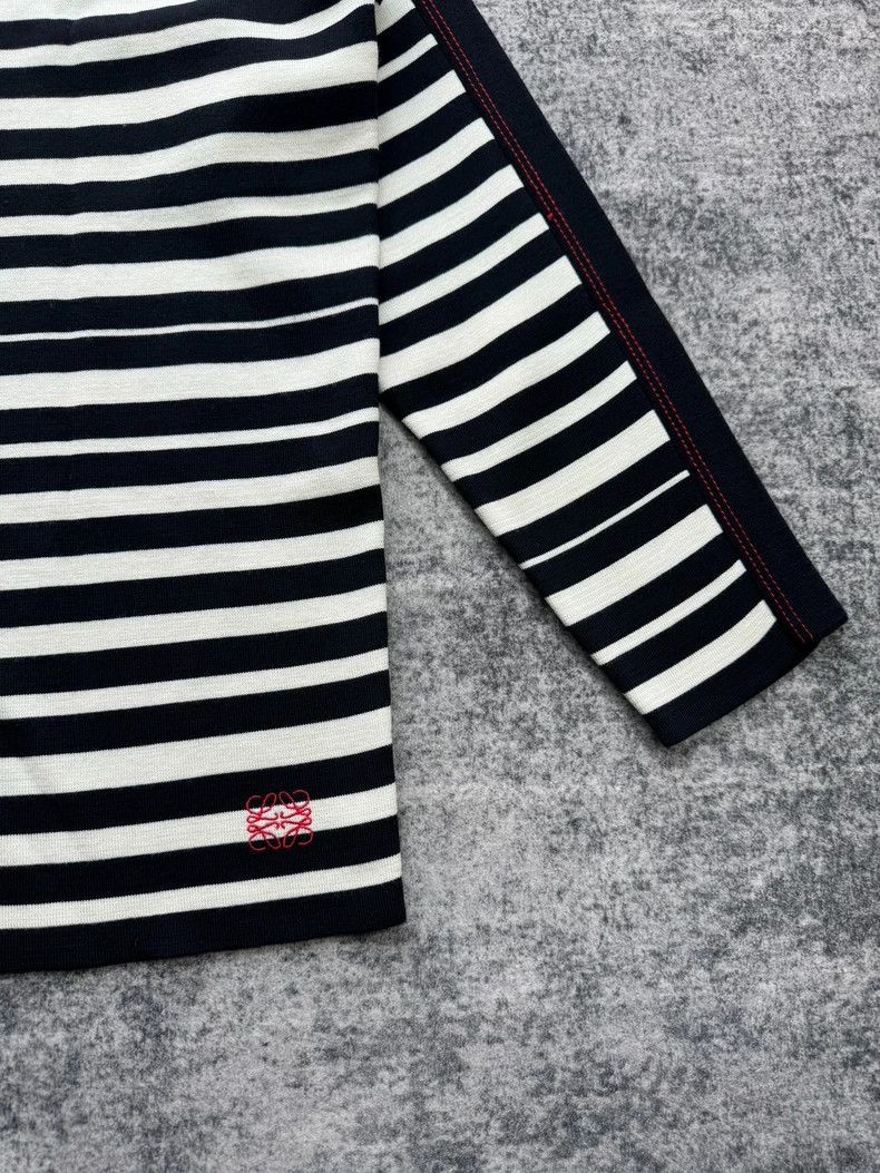 Loewe LOEWE Striped embroidered logo one shoulder knit top Size M / US 6-8 / IT 42-44 - 3 Thumbnail