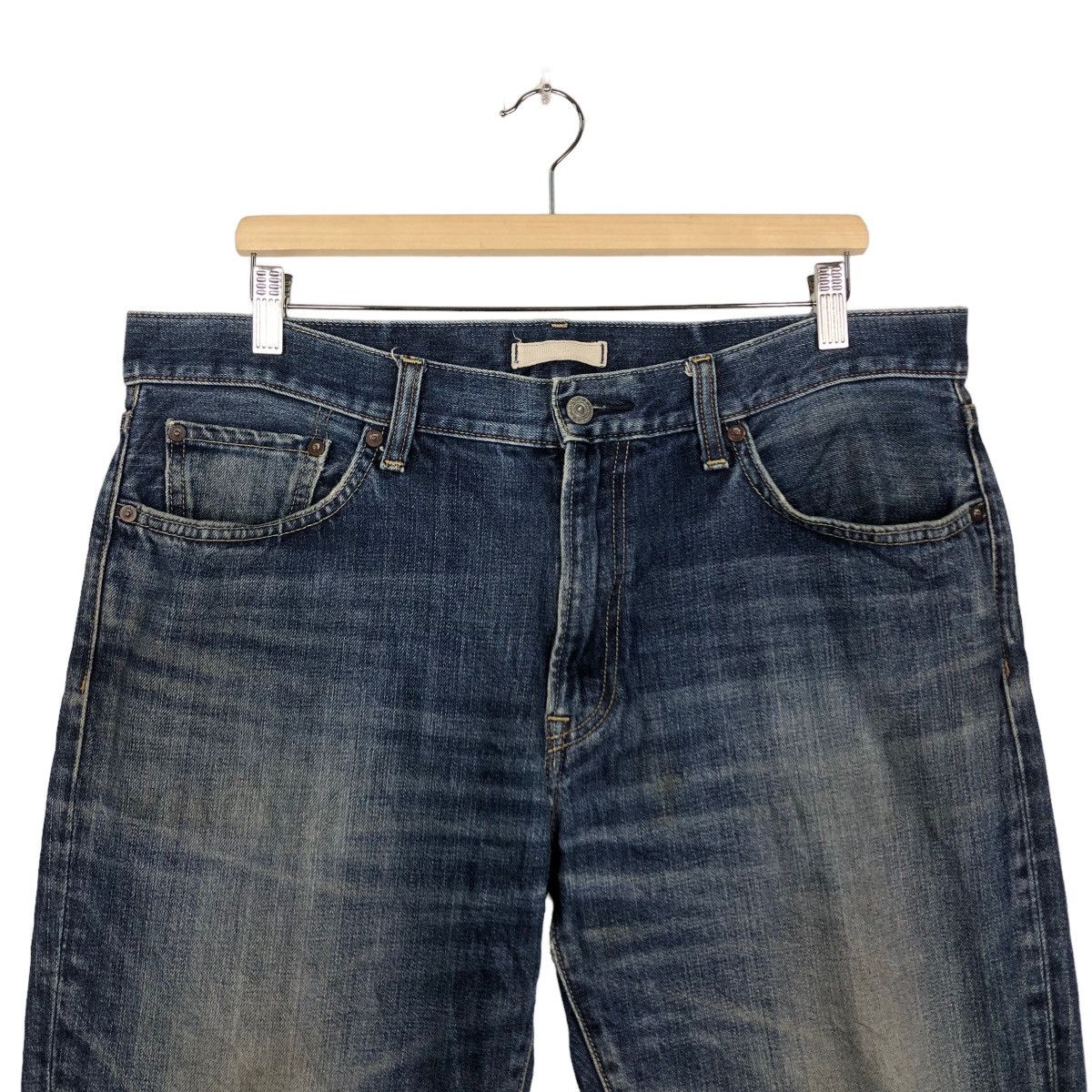 Japanese Brand 🔥Rare Straight Cut Denim Jeans Uniqlo Japan Issey Miyake Size US 36 / EU 52 - 3 Thumbnail