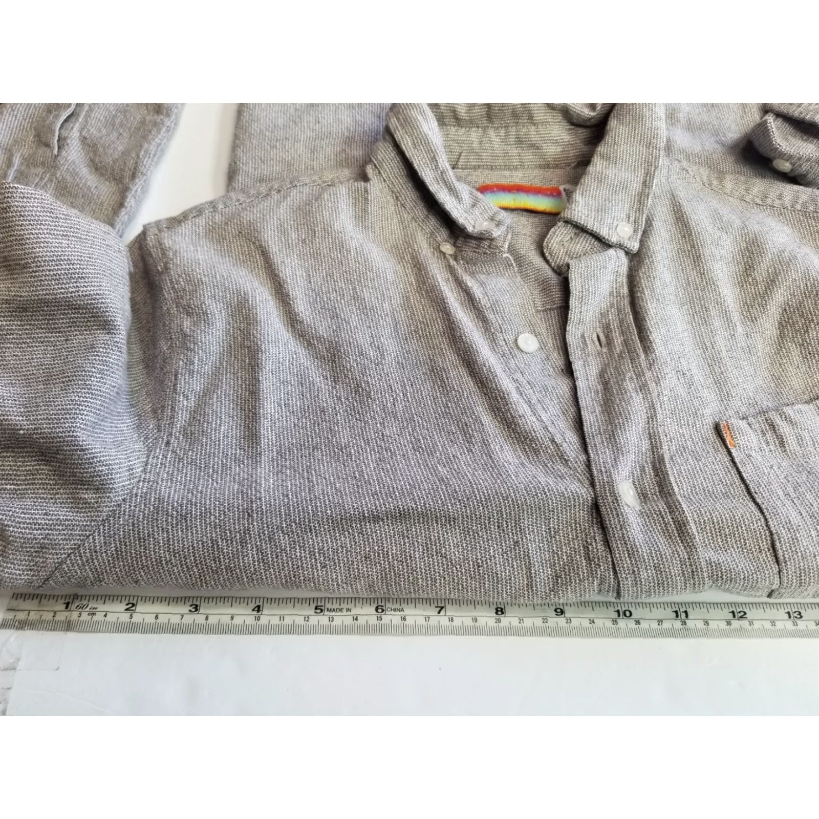 Vintage Sludr Shirt Mens Gray Button Up Linen Blend Long Sleeve shirt Size Small Size US S / EU 44-46 / 1 - 3 Thumbnail