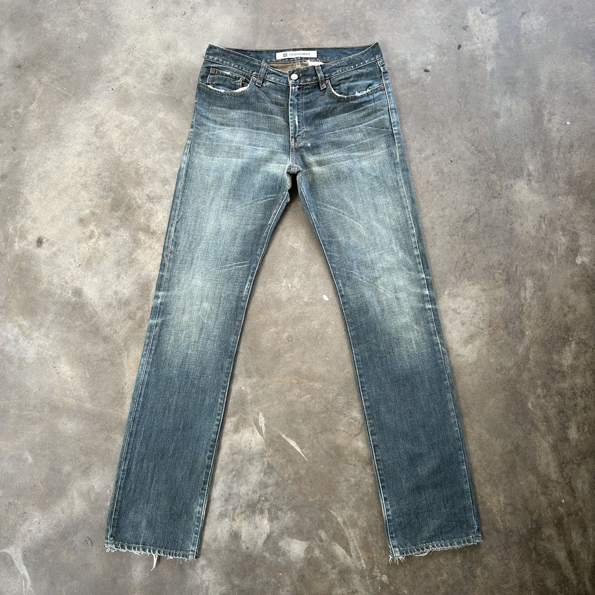 Japanese Brand Vintage Japanese Rusty Distressed Faded Denim Jean Pant W33 Size US 33 - 1 Thumbnail