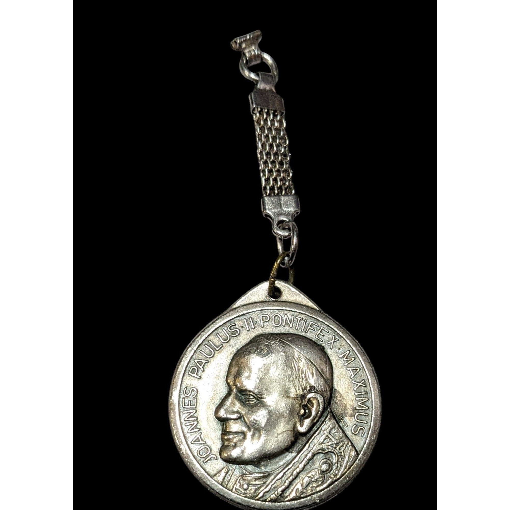 Other Vintage Pope John Paul II Silver Tone Keychain Size ONE SIZE - 2 Thumbnail