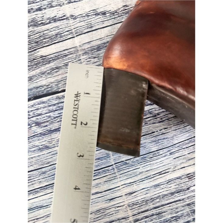 Other Vintage Caroline Biss Brown Leather Mid-Calf Boots Size US 10 / IT 40 - 11 Thumbnail