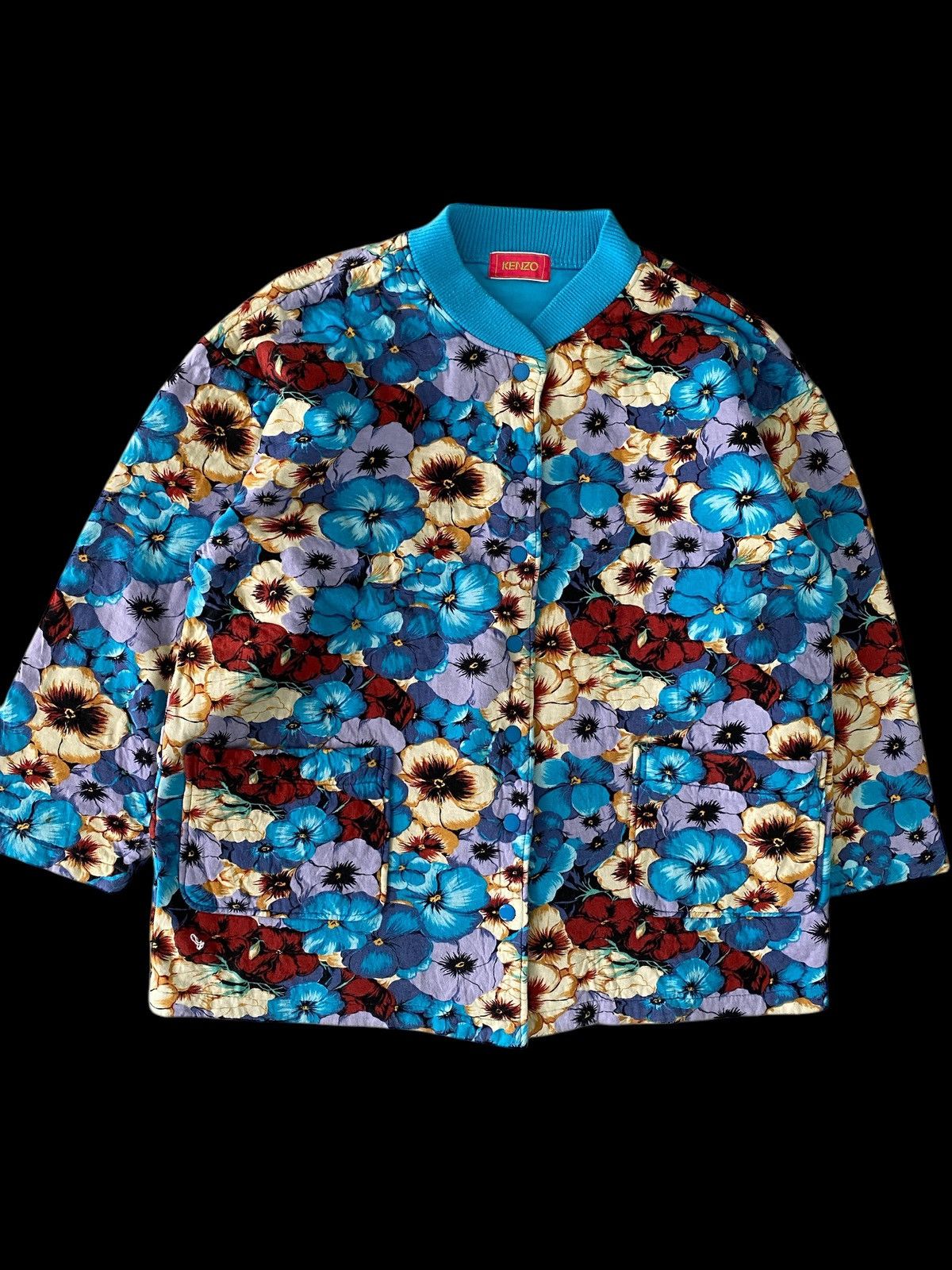 Designer × Kenzo Vintage Kenzo jacket motif flora full print bomber design Size US L / EU 52-54 / 3 - 1 Thumbnail