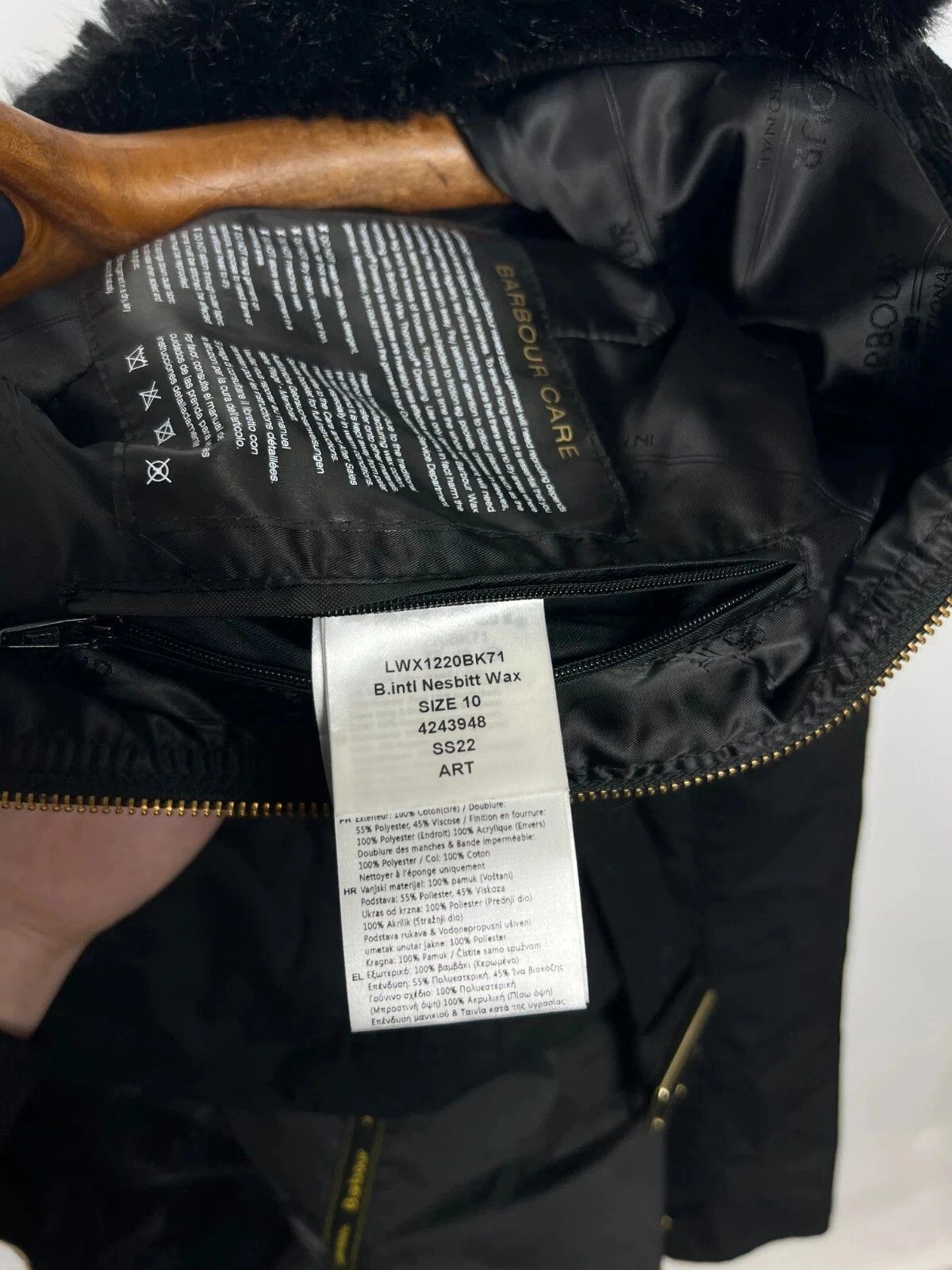 Barbour Barbour International Nesbitt Wax Cotton Black Jacket Size M / US 6-8 / IT 42-44 - 15 Thumbnail