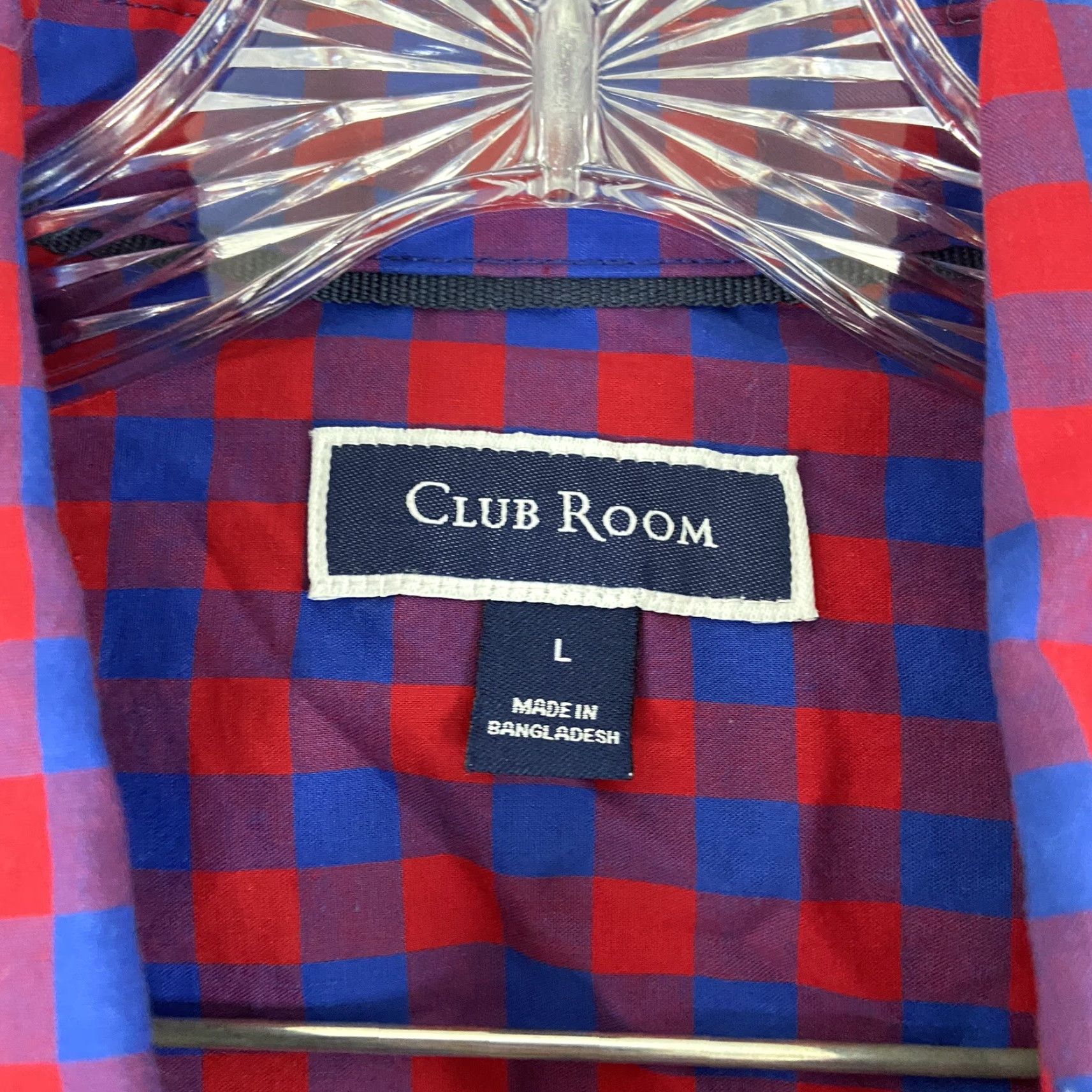Club Room CLUB ROOM Multicolor Checker Button-Up Shirt Long Sleeve Adult Large Mens Size US L / EU 52-54 / 3 - 6 Thumbnail