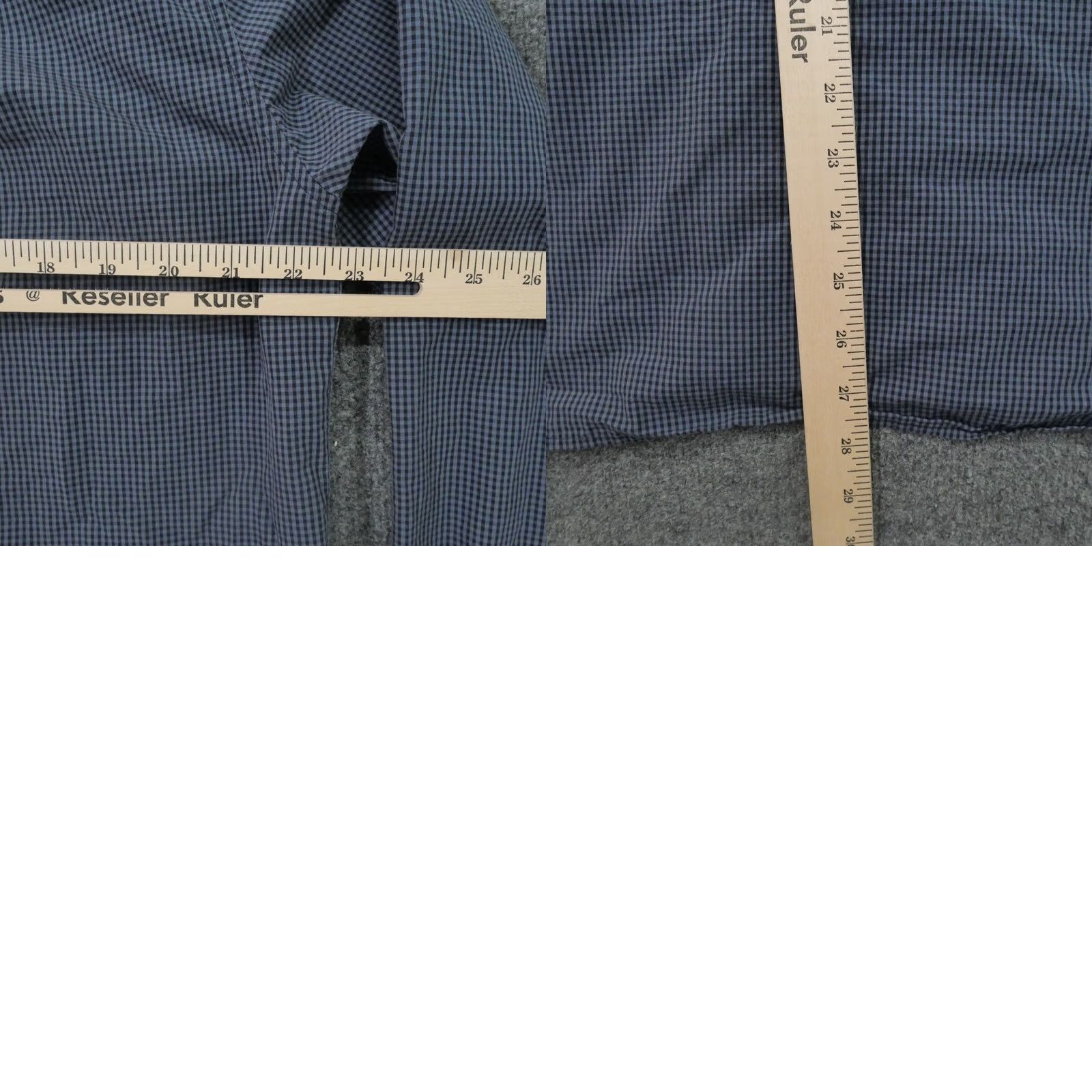 Vintage Rowm Shirt Mens Large Blue Plaid Button Up Long Sleeve Size US L / EU 52-54 / 3 - 8 Thumbnail