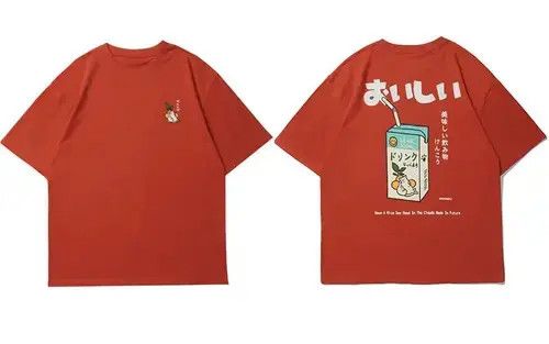 Japanese Brand Harajuku Oversize Japanese Milk Print T shirt Size US L / EU 52-54 / 3 - 3 Thumbnail