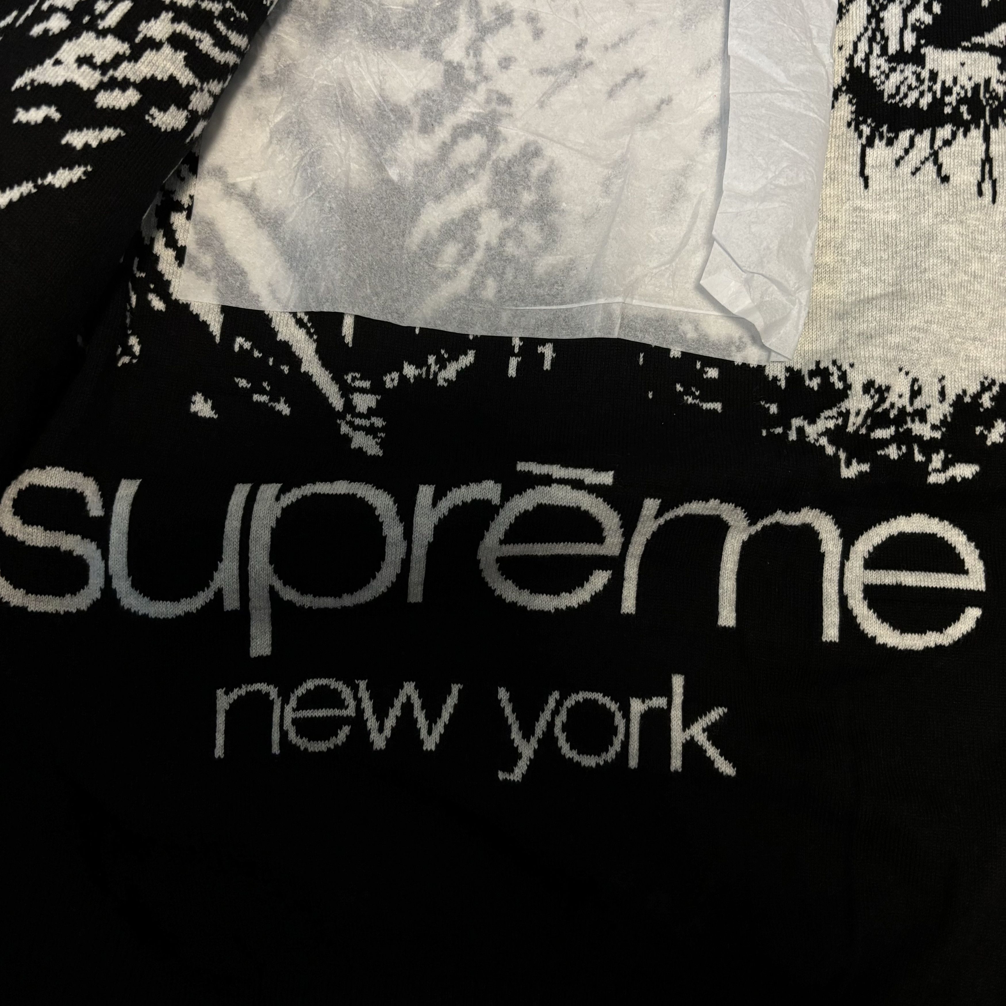 Supreme Supreme Big Cats Jacquard L/S Top Black - 23SS Size US L / EU 52-54 / 3 - 5 Thumbnail