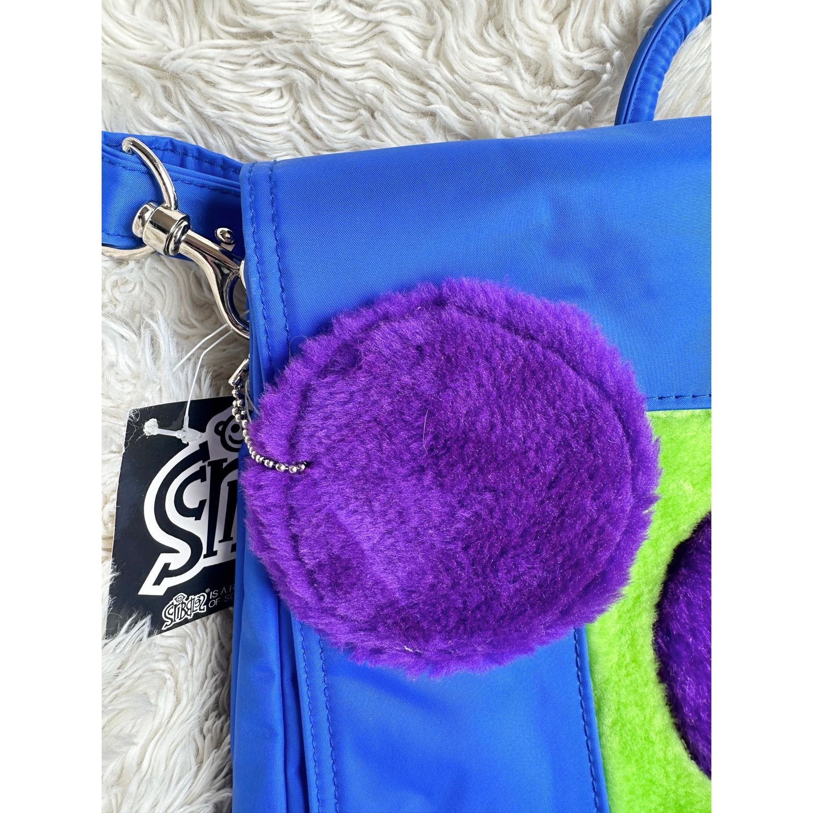 Other NOS Y2K Fuzzy Peace Sign Convertible Bag Size ONE SIZE - 11 Thumbnail