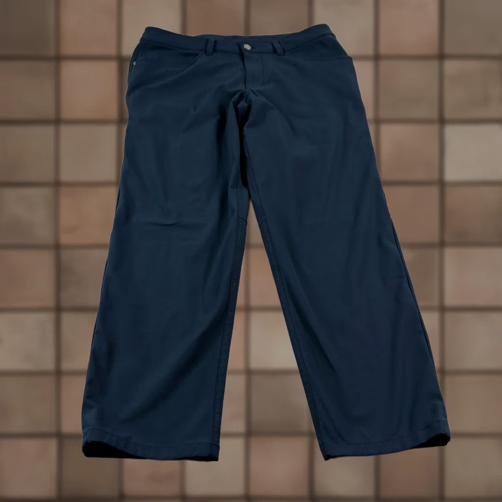 Lululemon Lululemon ABC Pants Mens 33x27 Blue Chino Classic Fit Preppy Stretch Golf Casual Pants Size US 33 - 1 Thumbnail