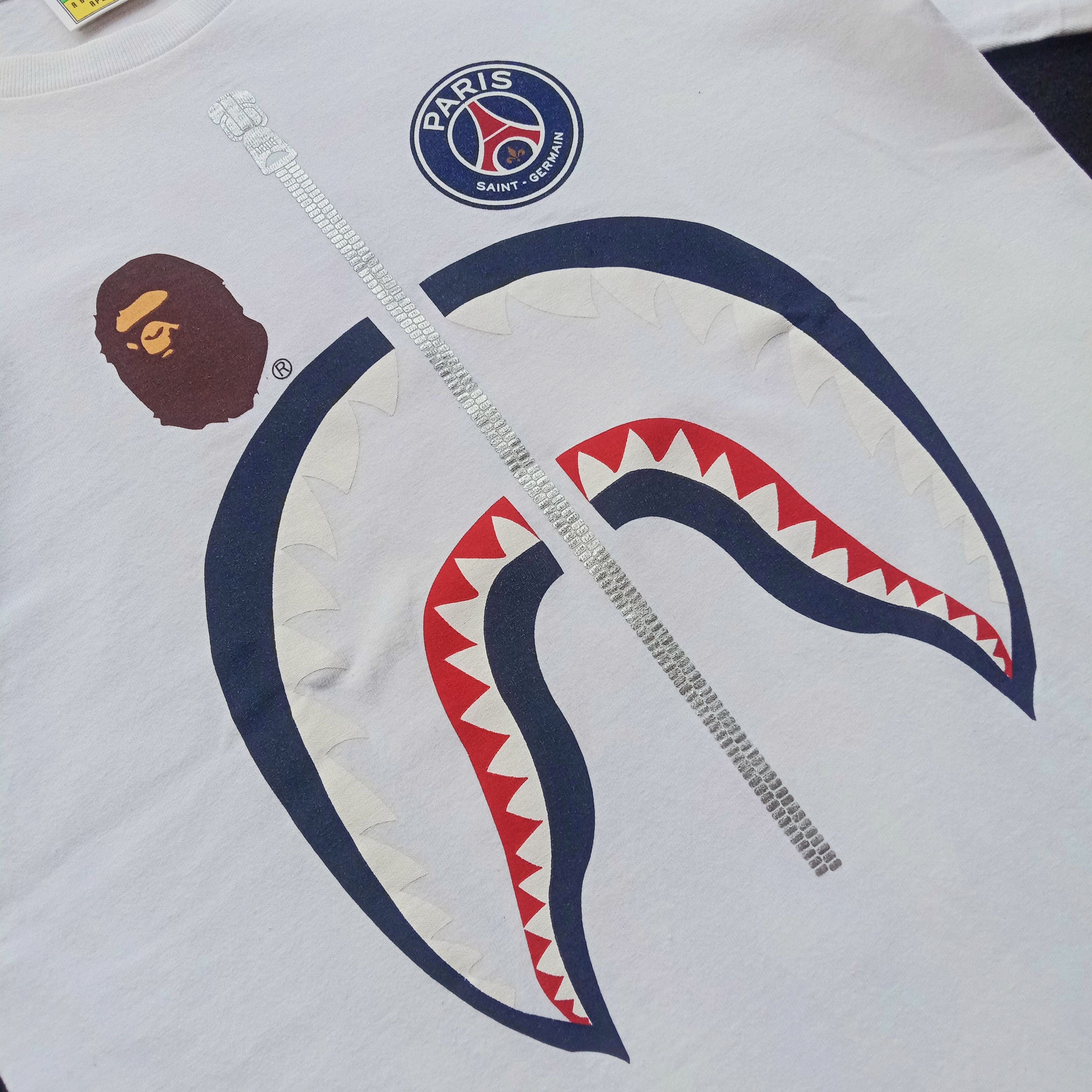 Bape Bape x Paris Saint-Germain Shark Tee (2018) Size US S / EU 44-46 / 1 - 2 Thumbnail