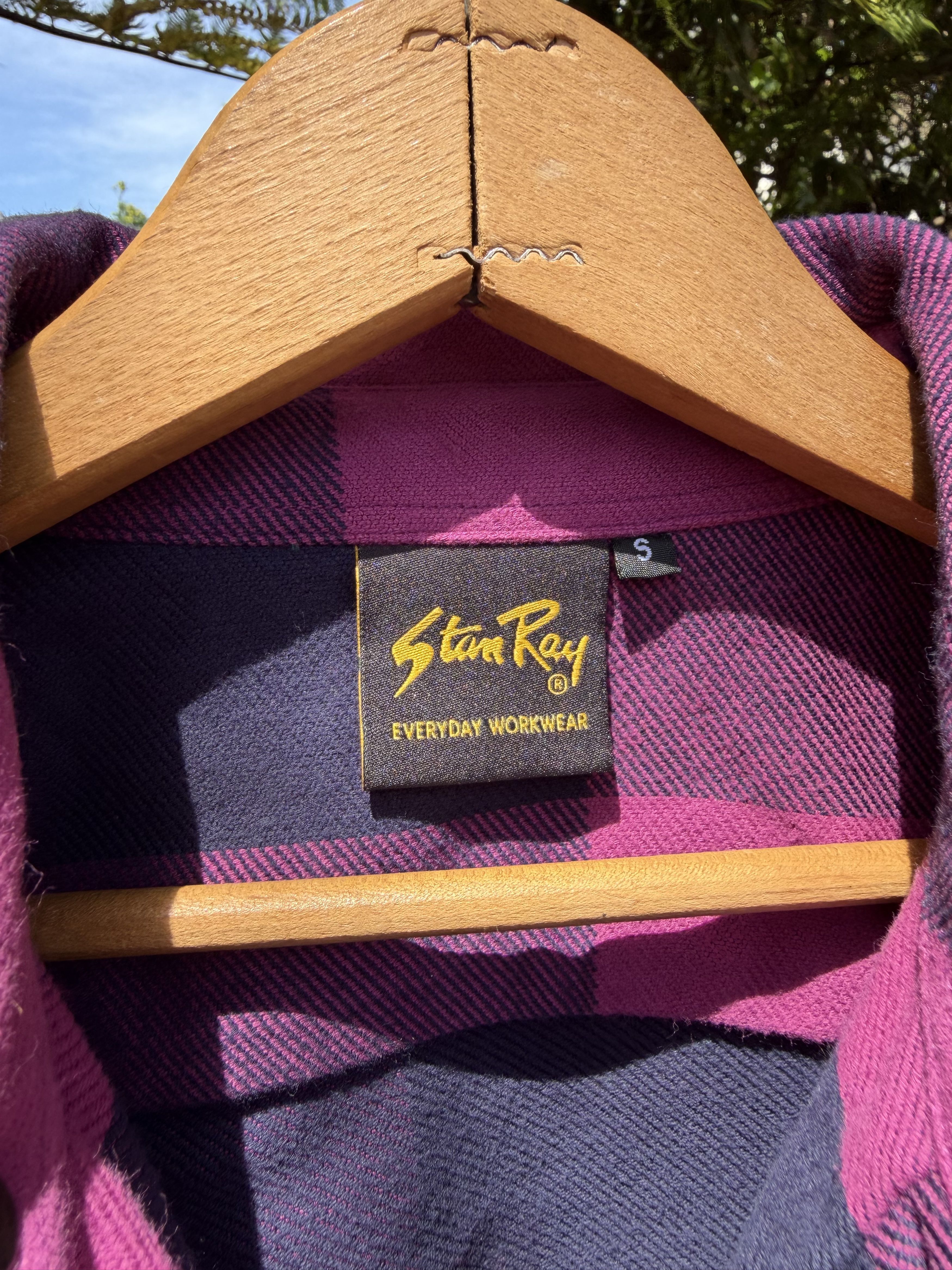 Stan Ray Stan Ray Flannel Shirt Jacket Purple Check Small Size US S / EU 44-46 / 1 - 3 Thumbnail