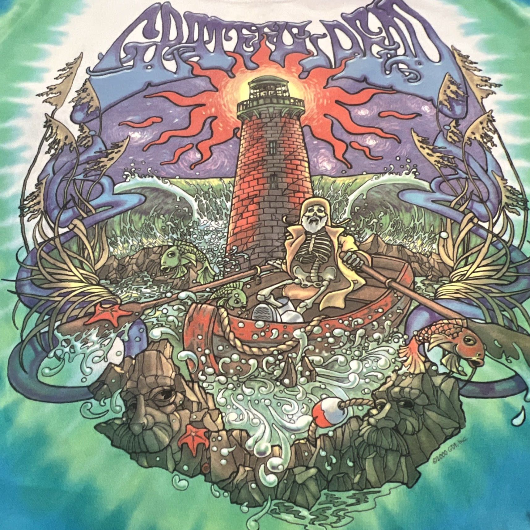 Liquid Blue VINTAGE Grateful Dead T Shirt Liquid Blue 2000 Pirate GDP Bright Blue XL Men Graphic Tee Modern Look: Hippy Size US XL / EU 56 / 4 - 4 Thumbnail