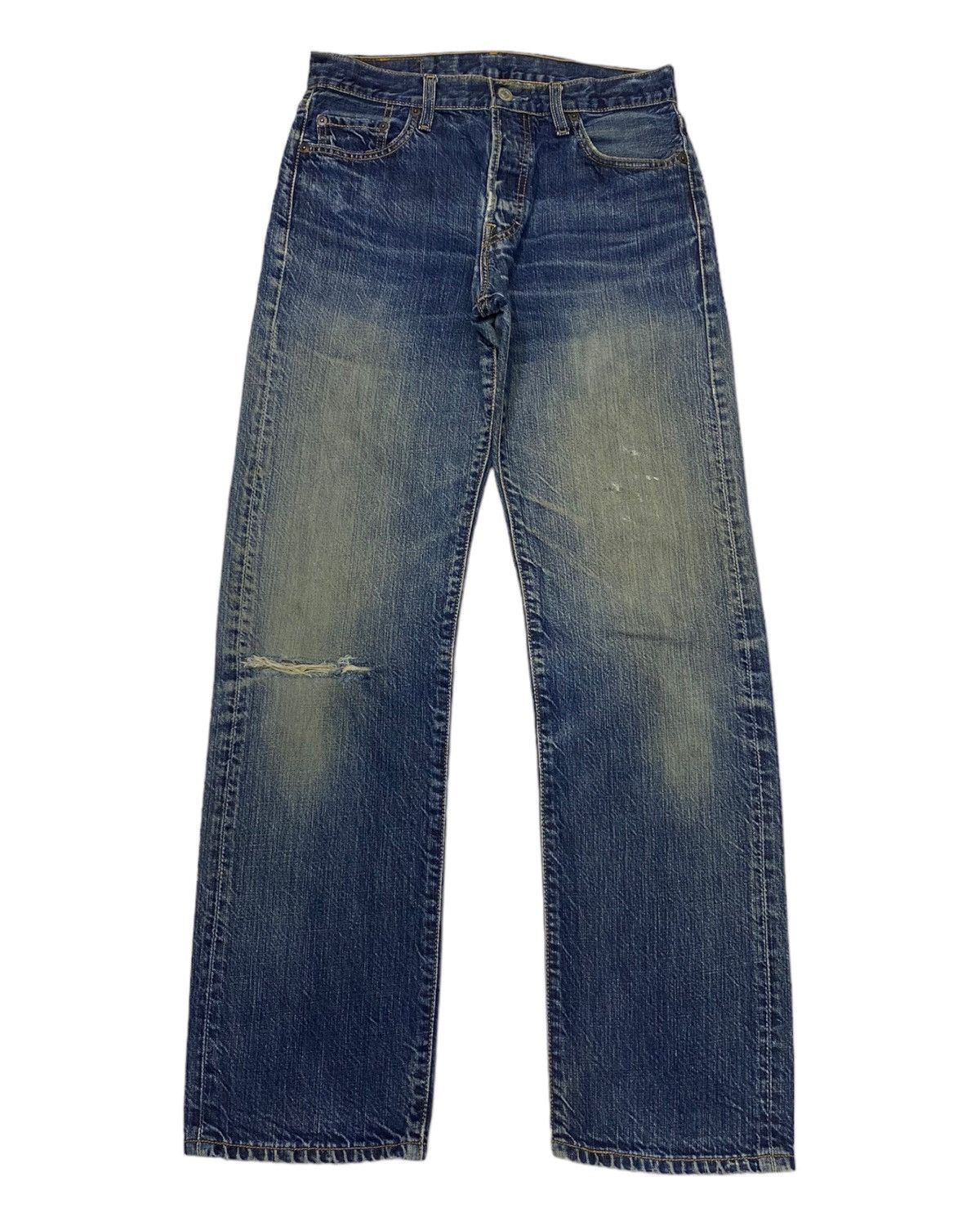Levi's 🔥VINTAGE LEVIS 501 JAPAN DISTRESSED DENIM JEANS Size US 30 / EU 46 - 1 Thumbnail