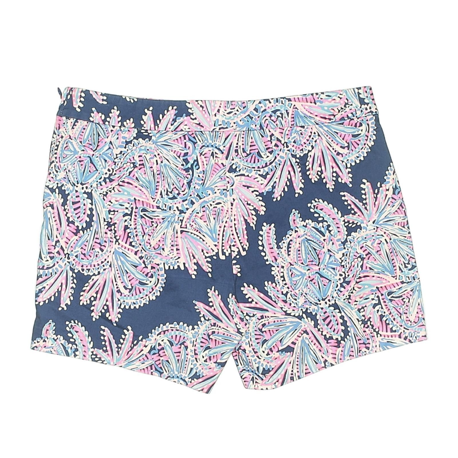 Other Lilly Pulitzer Size 6 Paisley Print Blue Boho Printed Shorts Size 28" / US 6 / IT 42 - 2 Thumbnail