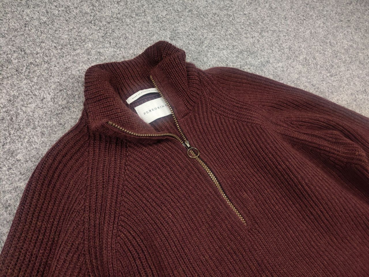 Peregrine Peregrine England Ford Knit Wool Half Zip Sweater Vintage Size US L / EU 52-54 / 3 - 7 Thumbnail