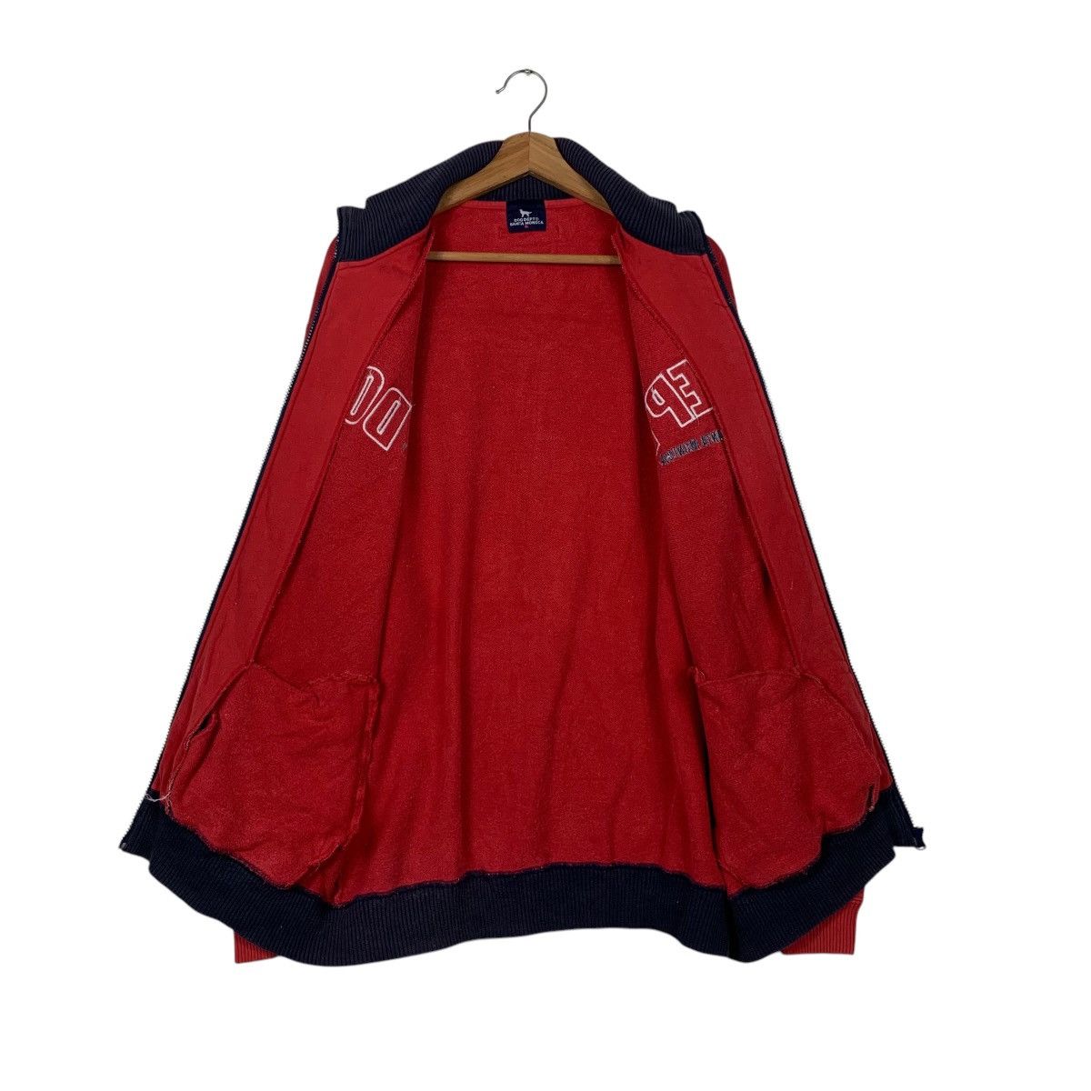 Japanese Brand DOG DEPT Santa Monica Big Logo Red Sweater #2050-C89 Size US XL / EU 56 / 4 - 11 Thumbnail