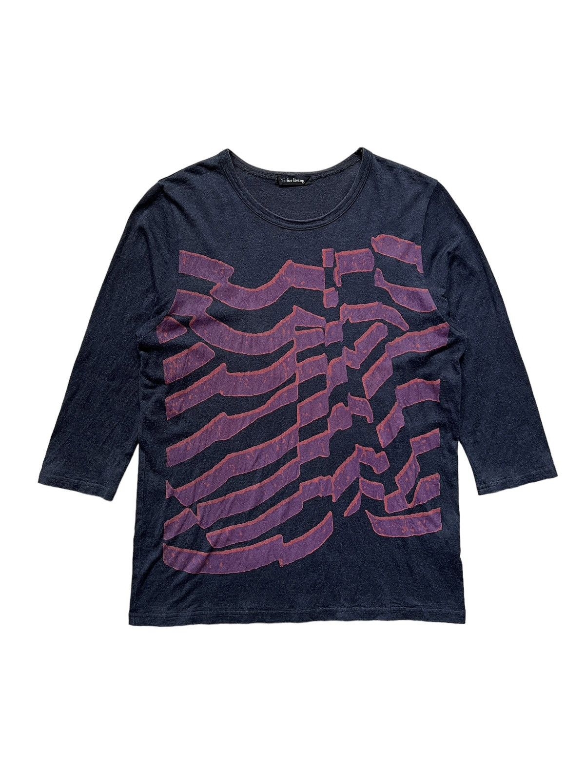image of Vintage x Yohji Yamamoto 1990 Y’S For Living Graphic Shirt in Black, Men's (Size Small)
