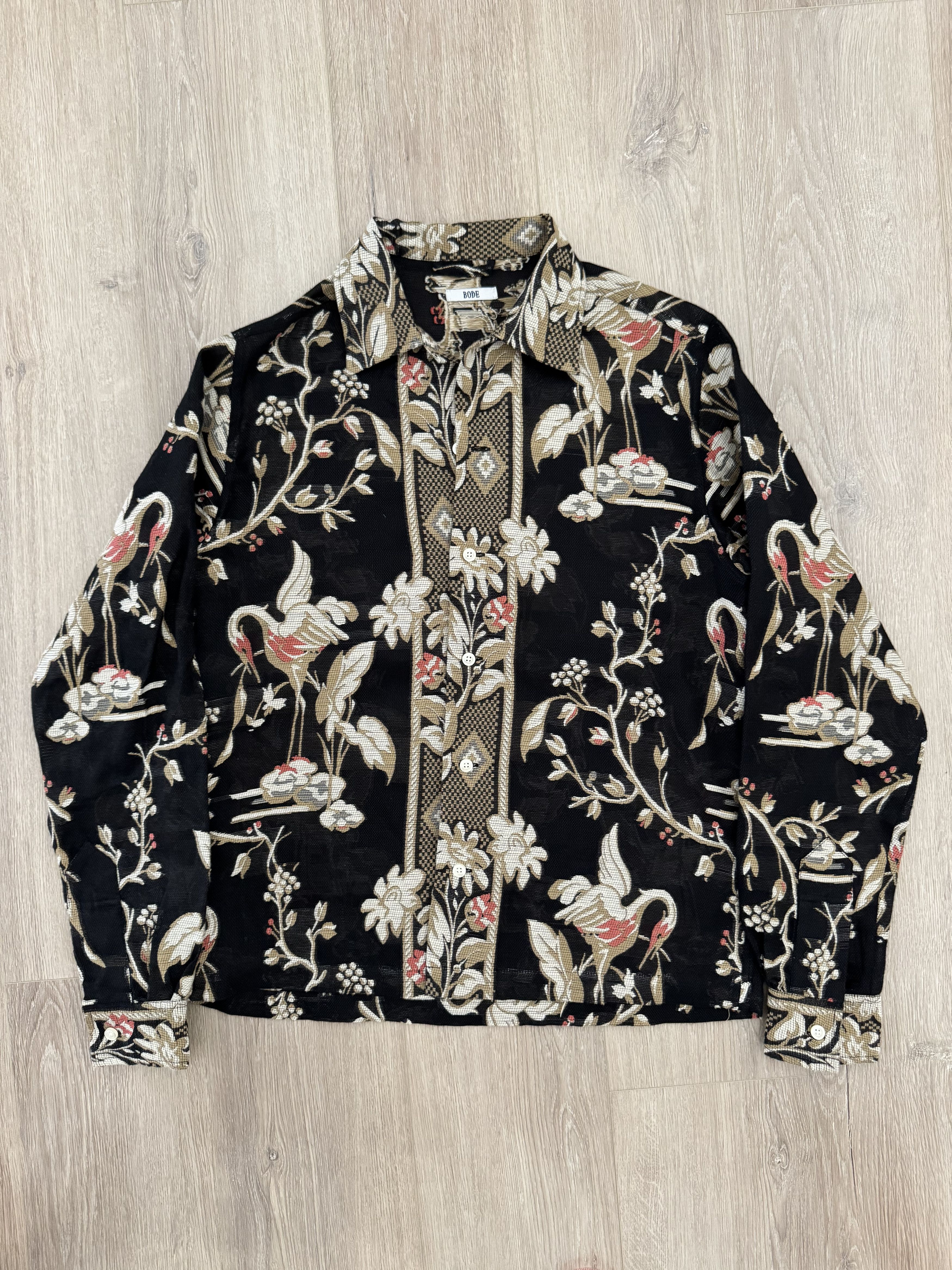 Bode Bode Cranes Longsleeve Button Up Shirt Size US M / EU 48-50 / 2 - 1 Thumbnail