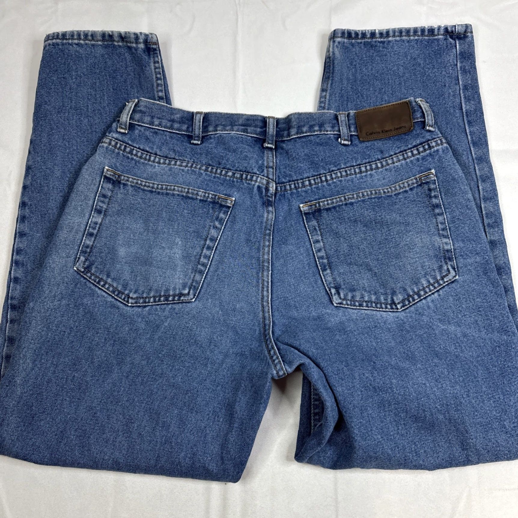 Calvin Klein Calvin Klein Jeans Blue Denim Easy Fit Straight Boot 36W Mens Jeans 36 Blue Denim Straight Boot 29in Inseam Size US 36 / EU 52 - 6 Thumbnail