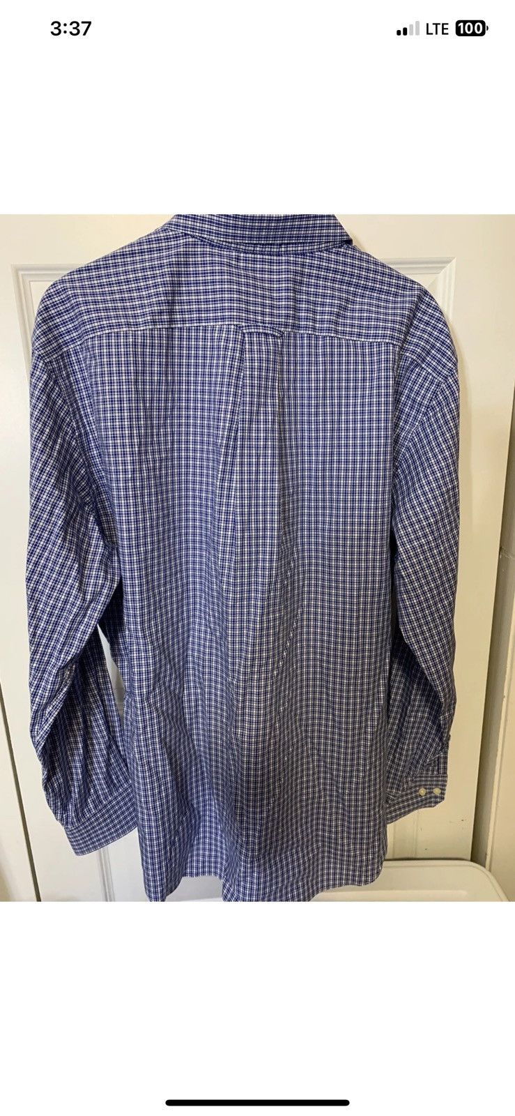 Nautica Nautica mens sz XL button shirt wrinkle resistant blue plaid Size US XL / EU 56 / 4 - 7 Thumbnail