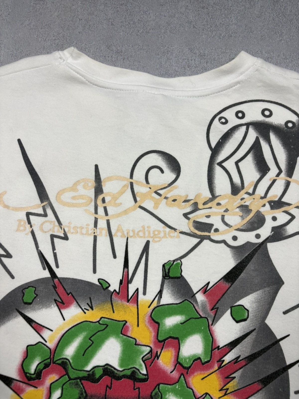Ed Hardy Ed Hardy Early 2000s “Kills Me Slowly” Rhinestone T-Shirt XL Size US XL / EU 56 / 4 - 17 Thumbnail