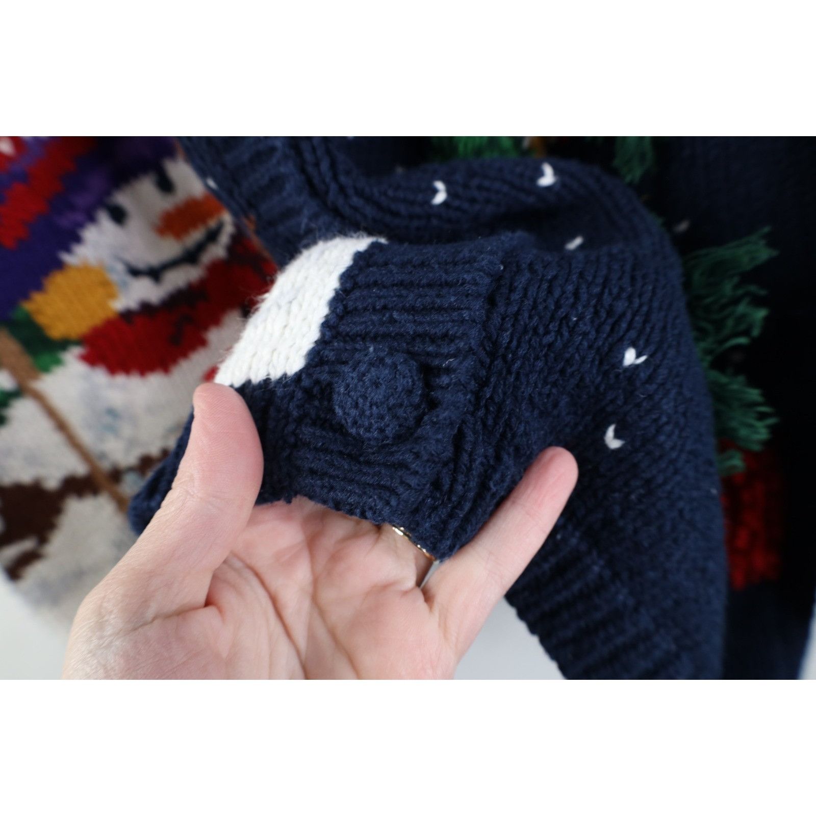 Vintage Vintage 90s Streetwear Heavy Christmas Cardigan Sweater Size L / US 10 / IT 46 - 11 Thumbnail