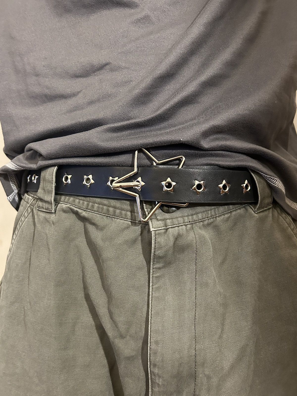 Japanese Brand C2 - Star Buckle Grommet Belt Size ONE SIZE - 5 Thumbnail