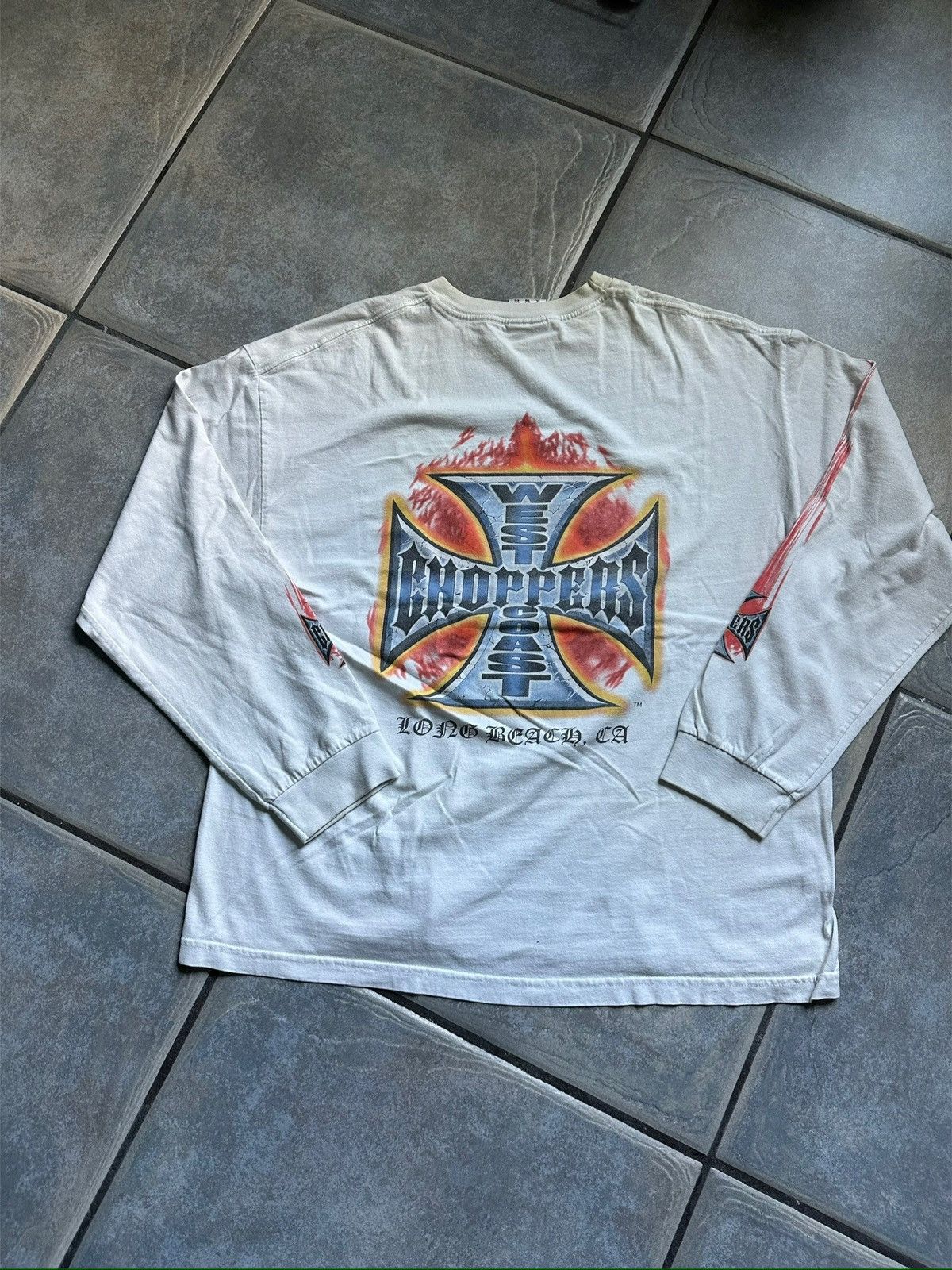 West Coast Choppers Vintage West Coast Choppers For Life Long Sleeve T-Shirt Size US XL / EU 56 / 4 - 2 Thumbnail