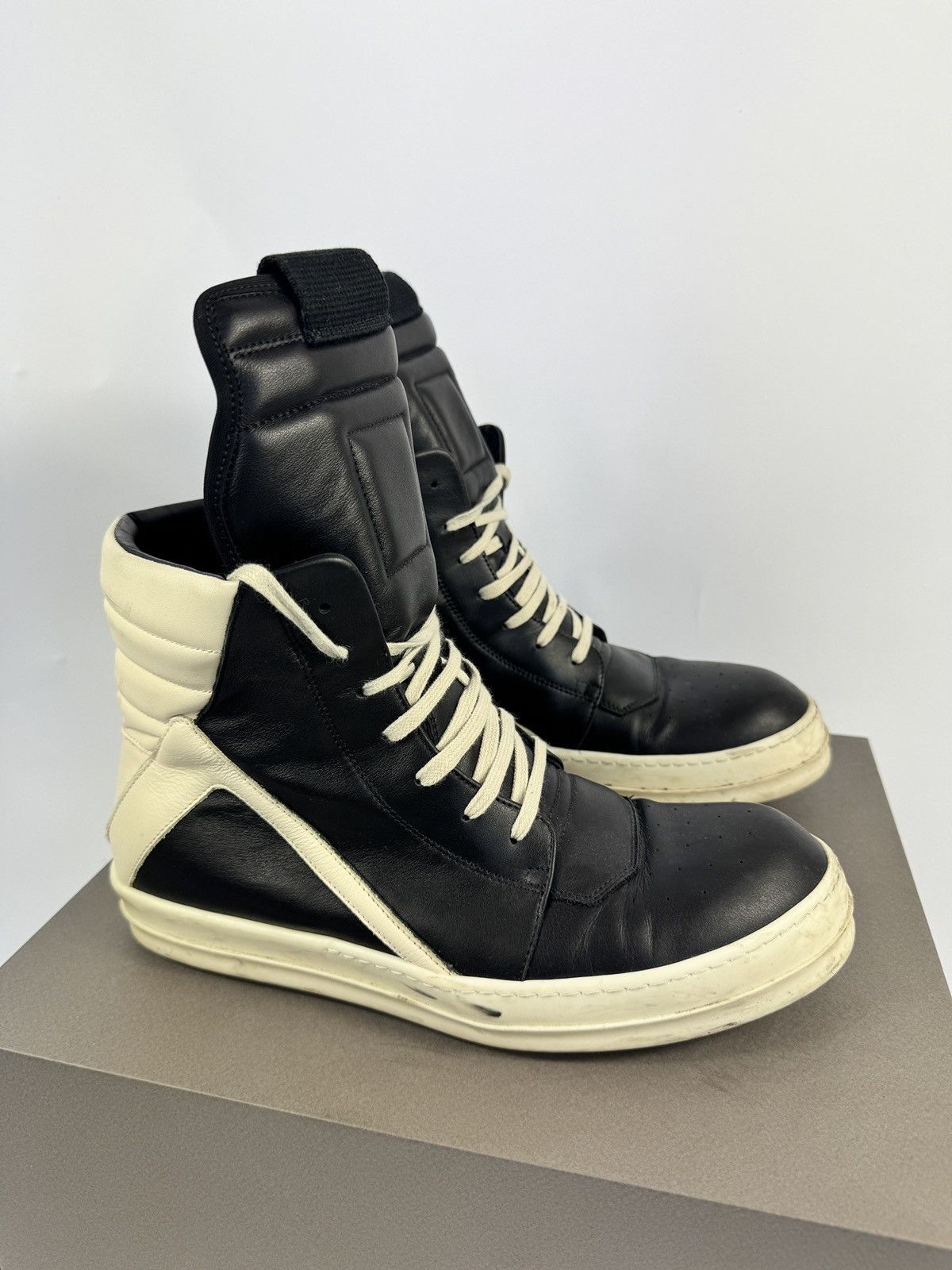 Rick Owens GEOBASKET HIGH TOP SNEAKERS Size US 11 / EU 44 - 3 Thumbnail