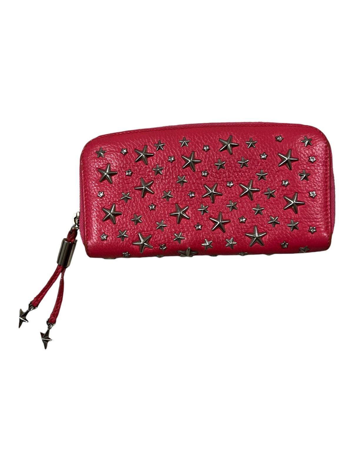 Genuine Leather × Jimmy Choo Auth. Jimmy Choo Filipa Star Studded Leather Long Wallets Size ONE SIZE - 3 Thumbnail