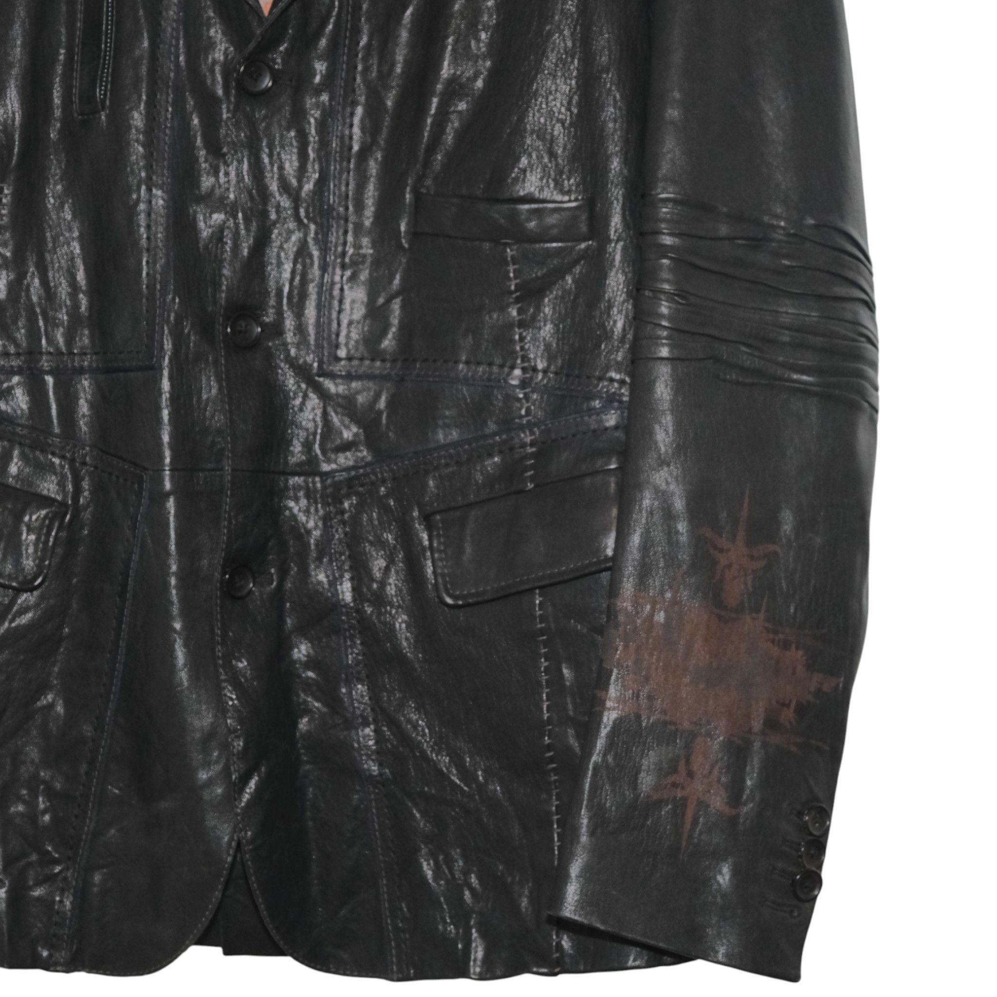 Marithe + Francois Girbaud Leather Biker Blazer Size US M / EU 48-50 / 2 - 4 Thumbnail
