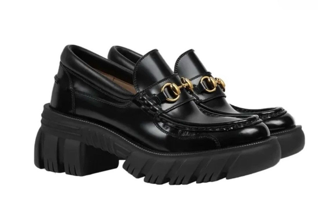 Gucci Horsebit Lug Sole Loafer Moccasin Leather Magnum Calf
