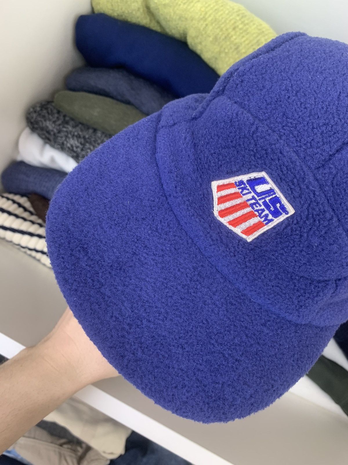 USA Olympics × Vintage Vintage Bula US Ski Team 2 in 1 Fleece Cap Hat Made in USA Size ONE SIZE - 6 Thumbnail